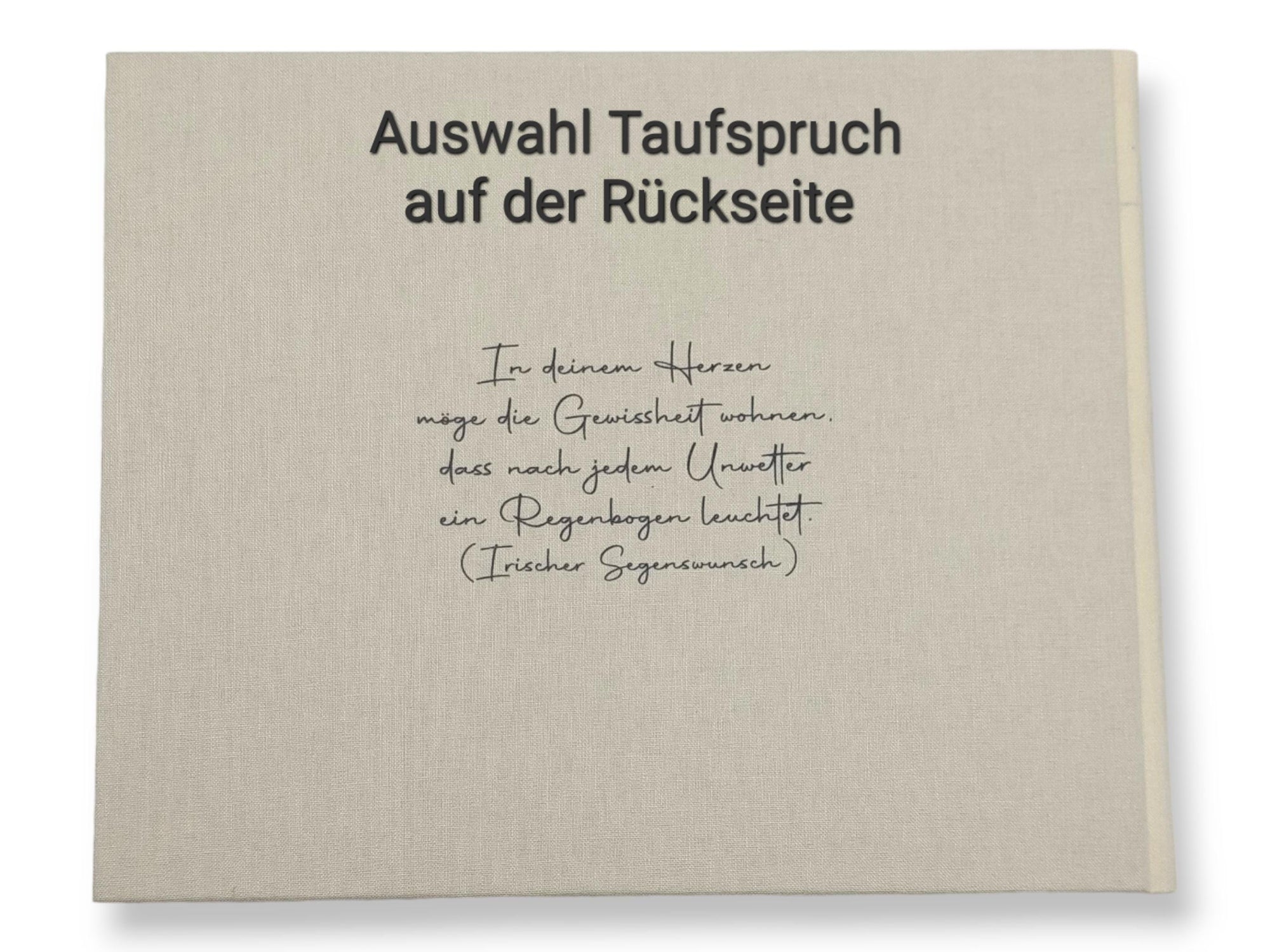 Gästebuch Taufe personalisiert "Blumenbogen", Taufgeschenk,  Erinnerung Taufe