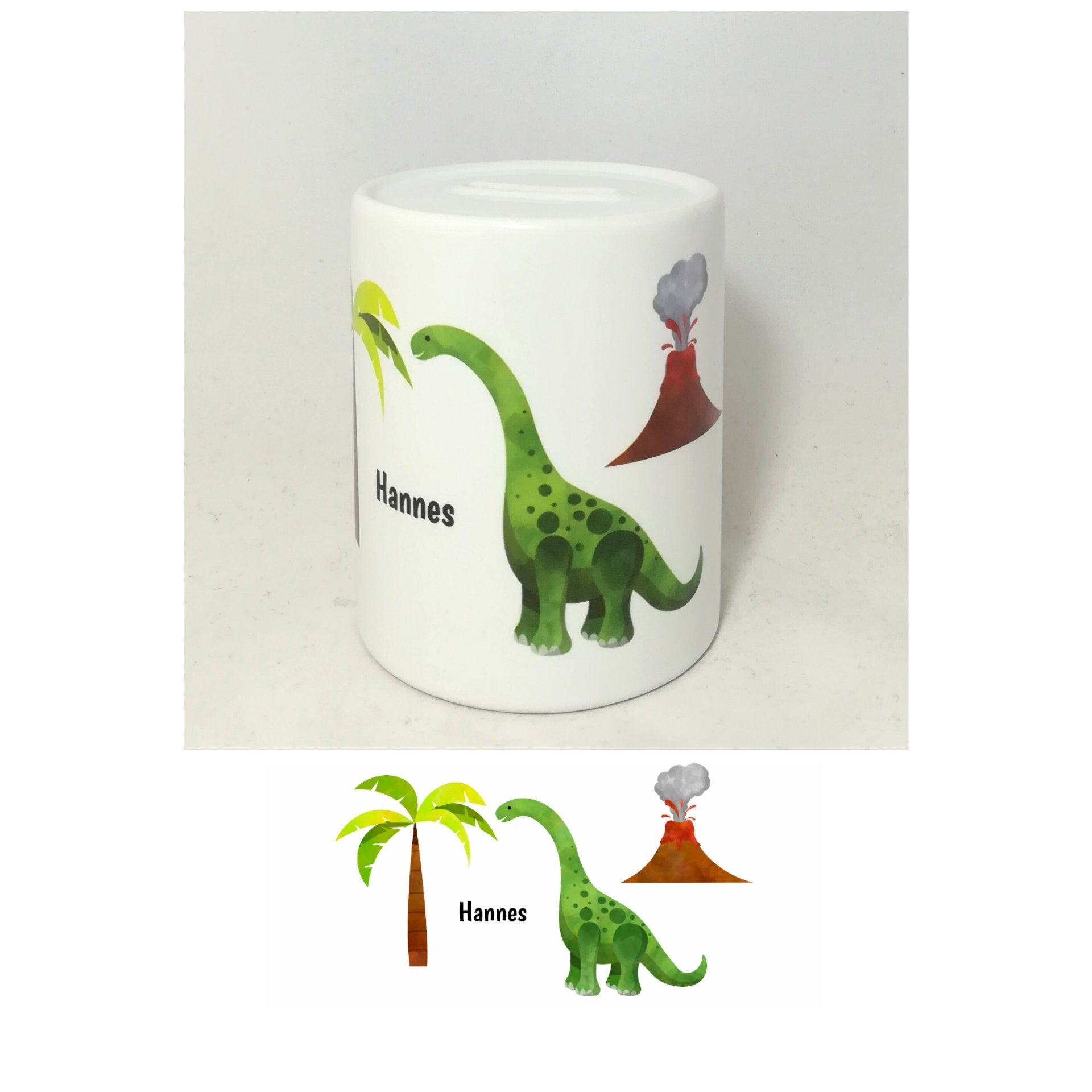 Spardose "Dino" personalisiert mit Namen