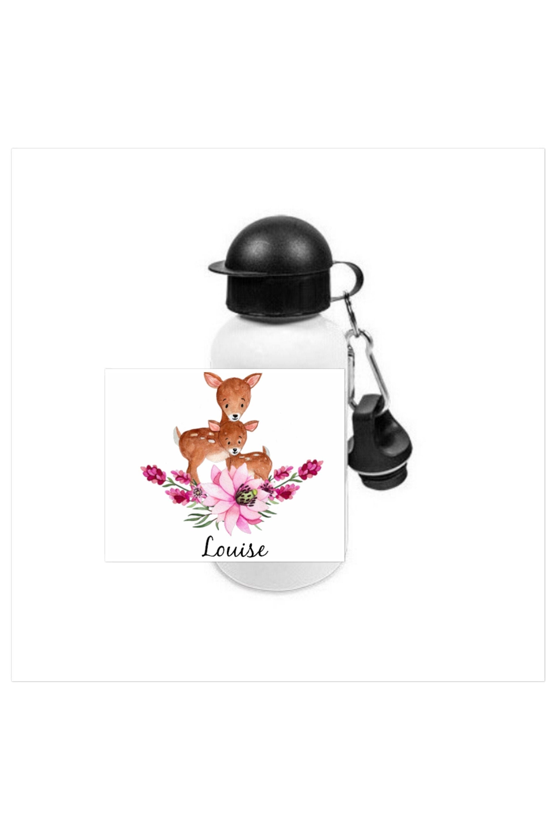 Trinkflasche mit Namen "Rehe"/ individuell/ Flasche/ Kindertrinkflasche