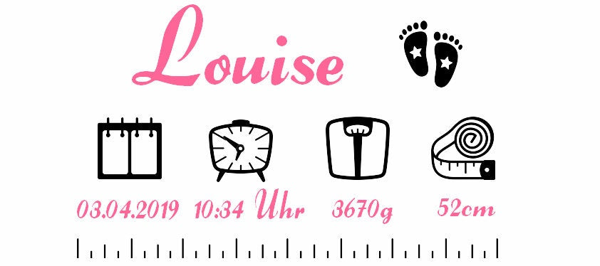 Spardose personalisiert mit Namen und Geburtsdaten/ Taufe/ Geburt