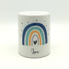 Spardose "Regenbogen blau/mint" personalisiert mit Namen