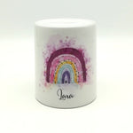 Spardose "Regenbogen beere" personalisiert mit Namen