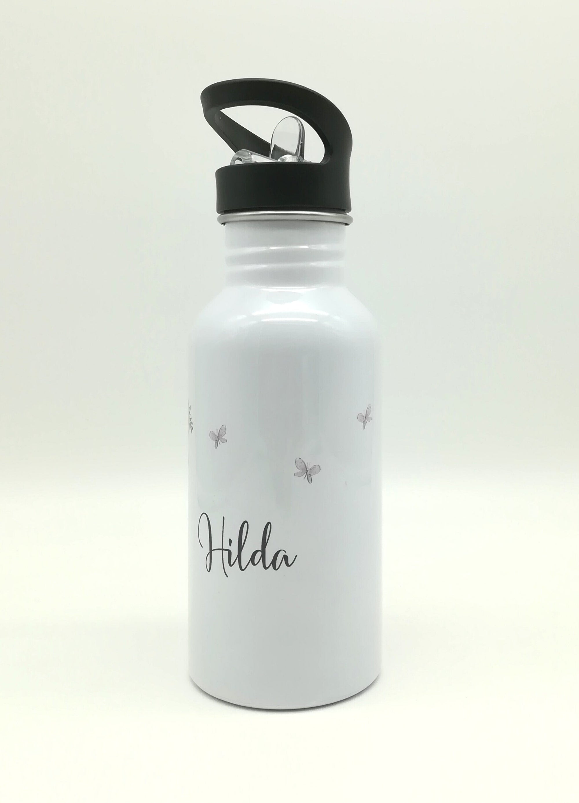 Trinkflasche mit Namen "Pferd"/ Kindergarten/ Schule/ Sport/ 500ml mit Strohhalm