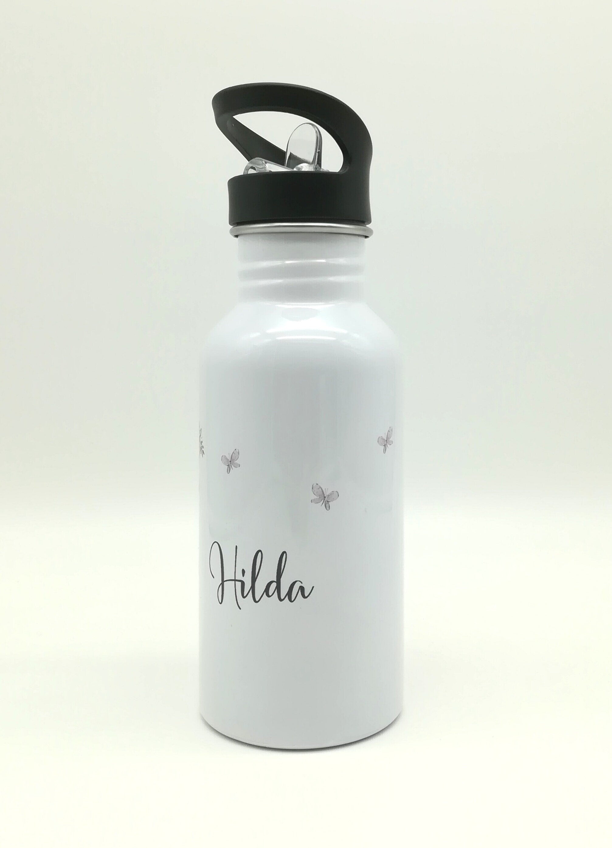 Trinkflasche mit Namen "Pferd"/ Kindergarten/ Schule/ Sport/ 500ml mit Strohhalm