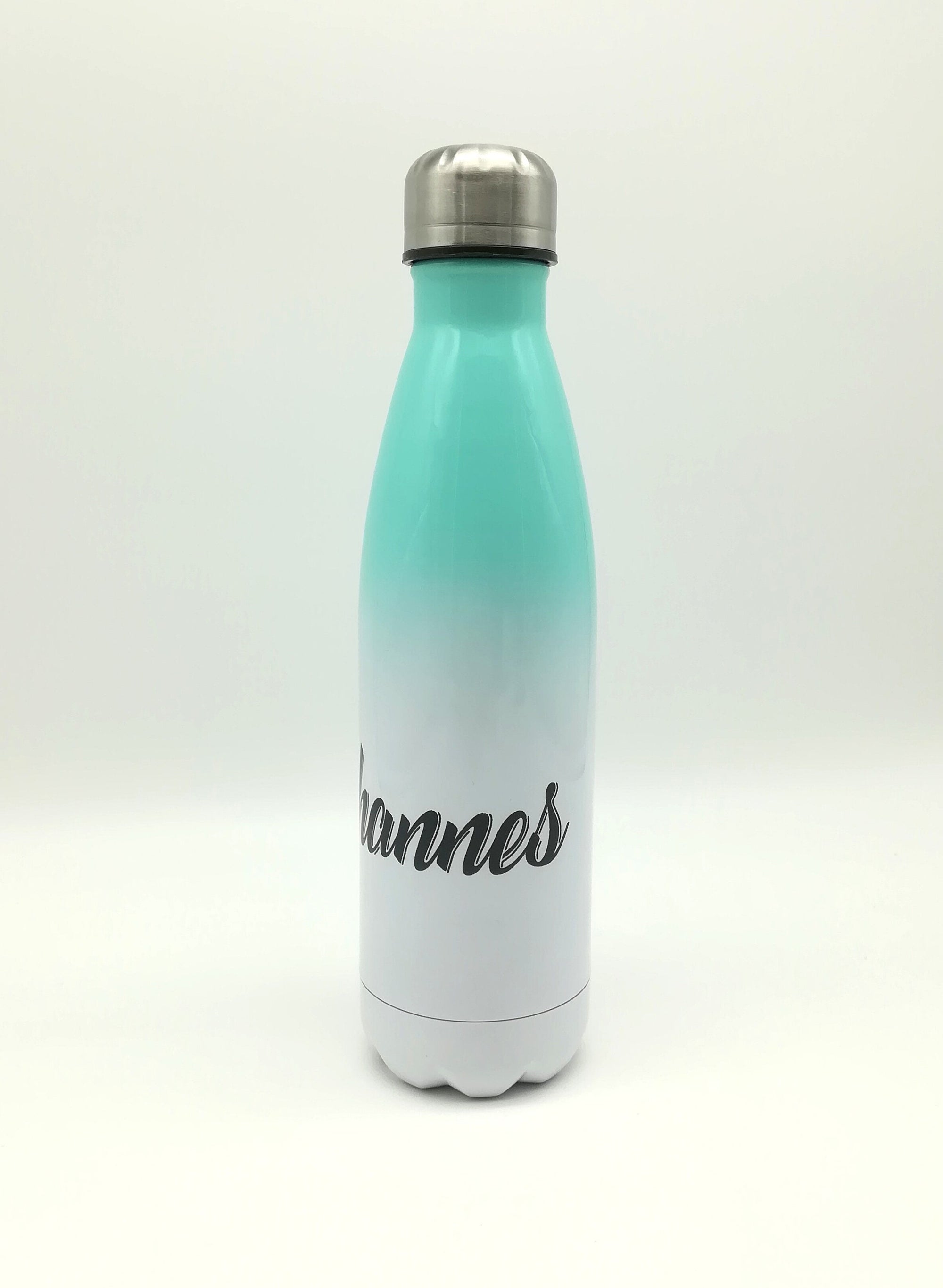Thermosflasche mit Namen 500ml/ Edelstahl Trinkflasche für Kinder und Erwachsene/ Wasserflasche/