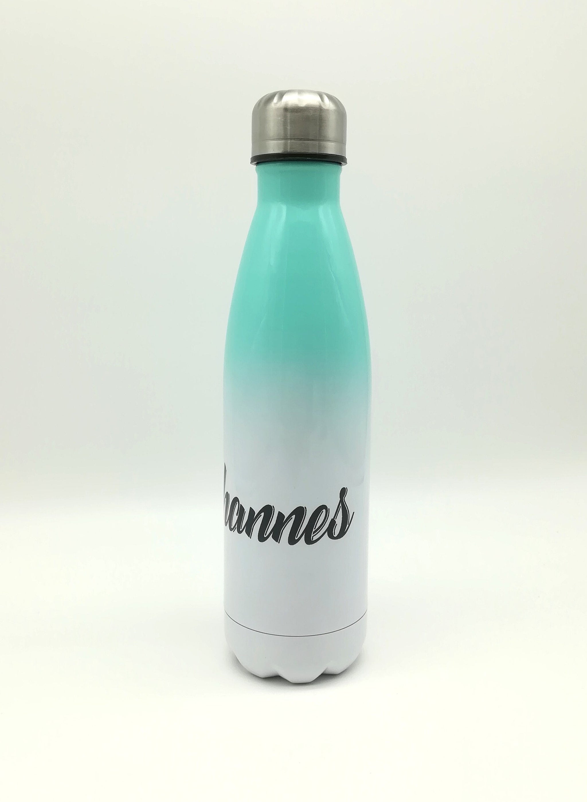 Thermosflasche mit Namen 500ml/ Edelstahl Trinkflasche für Kinder und Erwachsene/ Wasserflasche/