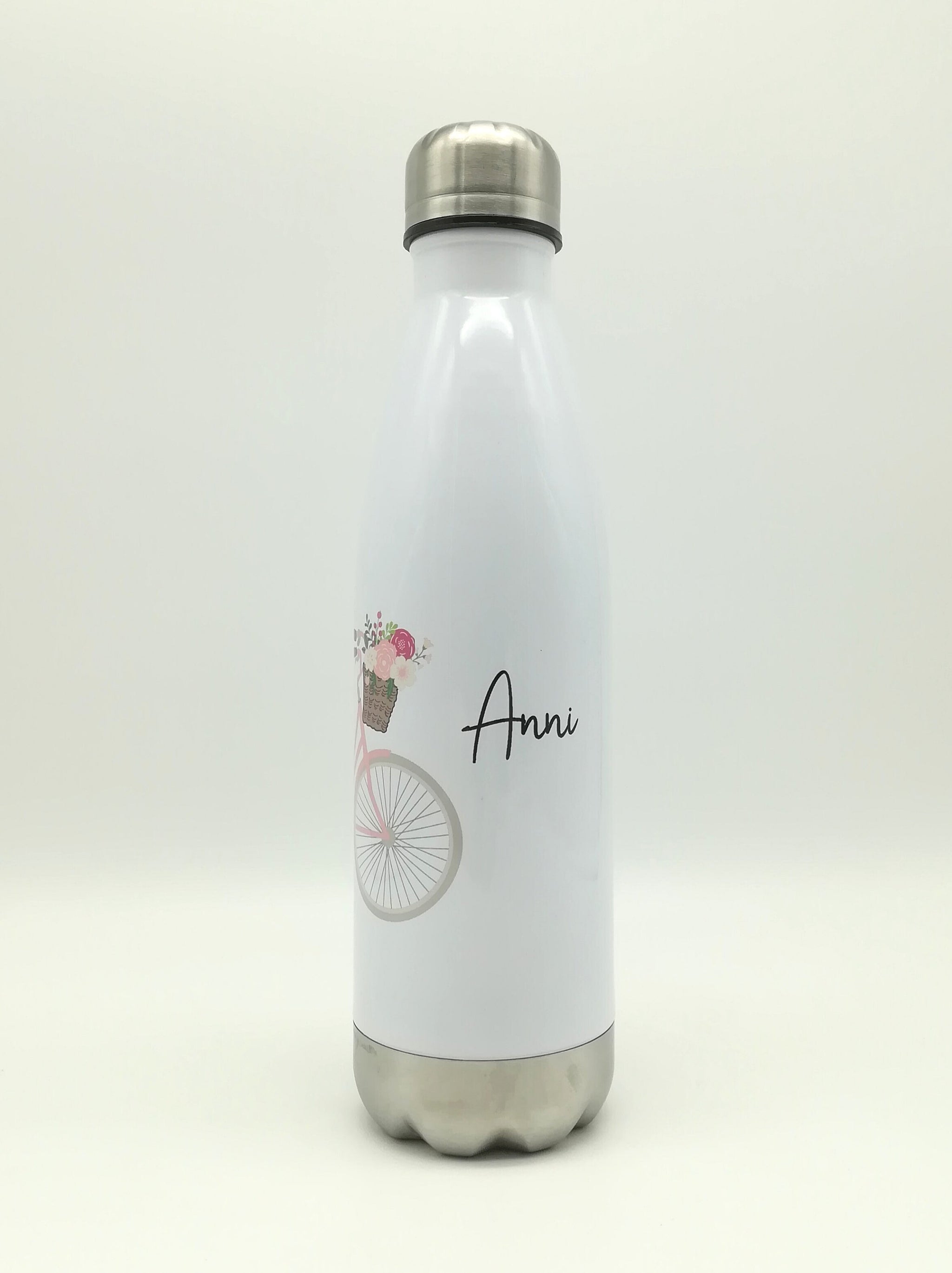 Thermosflasche mit Namen "Fahrrad" / Edelstahl Trinkflasche für Kinder und Erwachsene/ Wasserflasche/ 500ml/350ml