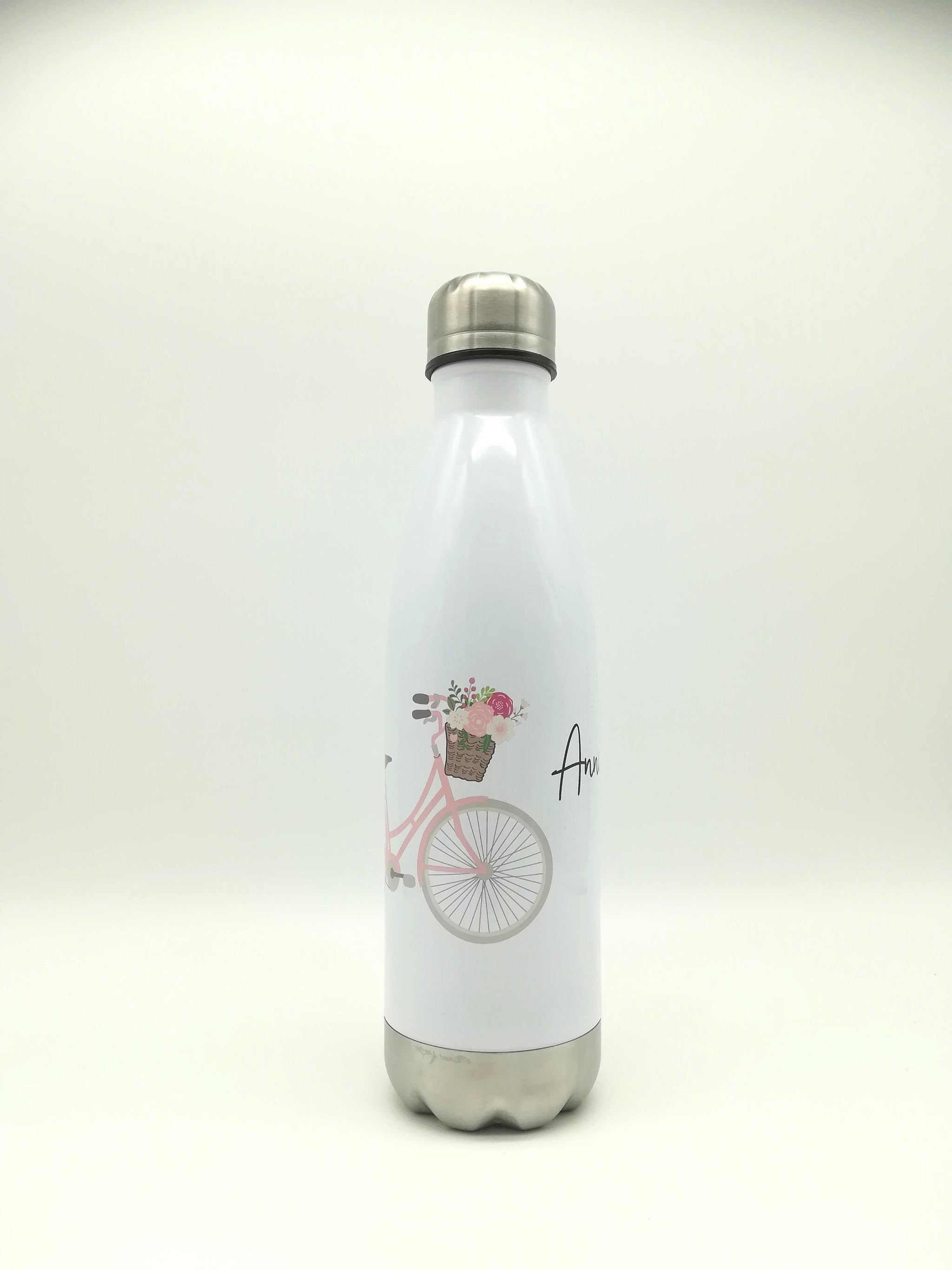 Thermosflasche mit Namen "Fahrrad" / Edelstahl Trinkflasche für Kinder und Erwachsene/ Wasserflasche/ 500ml/350ml