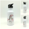 Trinkflasche mit Namen "Pferd"/ Kindergarten/ Schule/ Sport/ 500ml mit Strohhalm