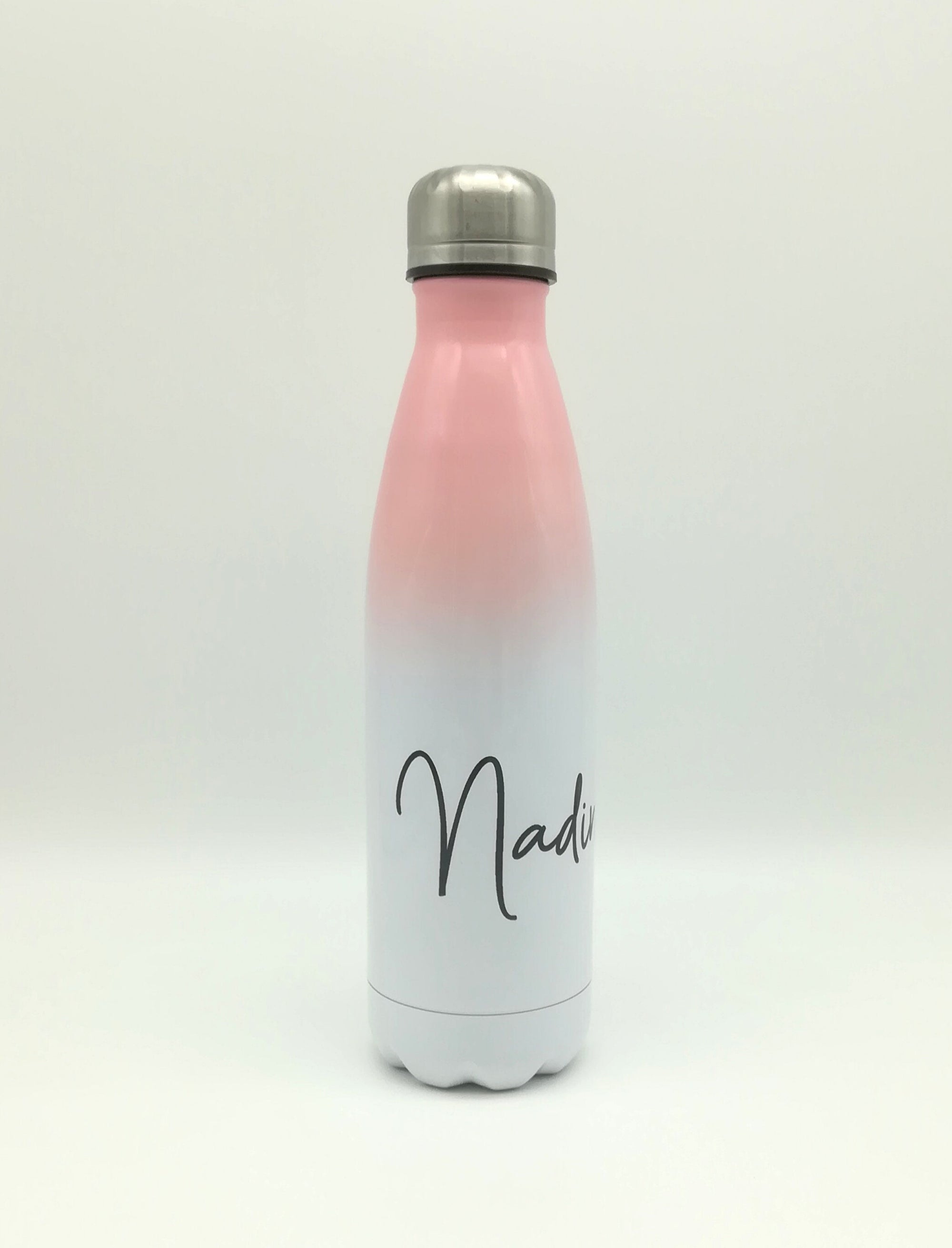 Thermosflasche mit Namen 500ml/ Edelstahl Trinkflasche für Kinder und Erwachsene/ Wasserflasche/