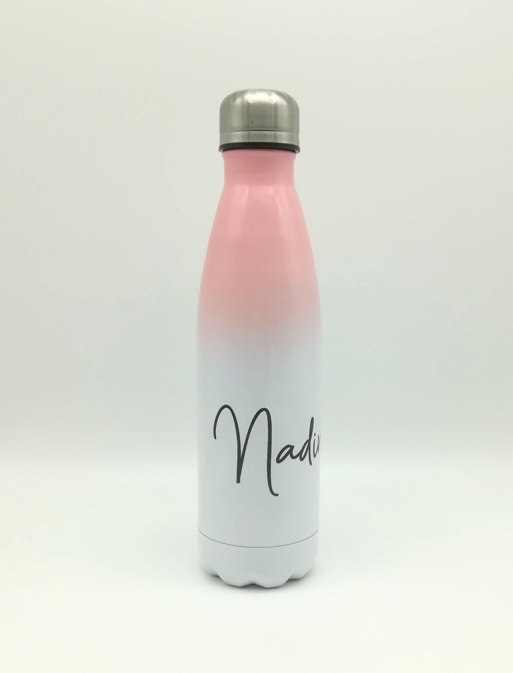 Thermosflasche mit Namen 500ml/ Edelstahl Trinkflasche für Kinder und Erwachsene/ Wasserflasche/