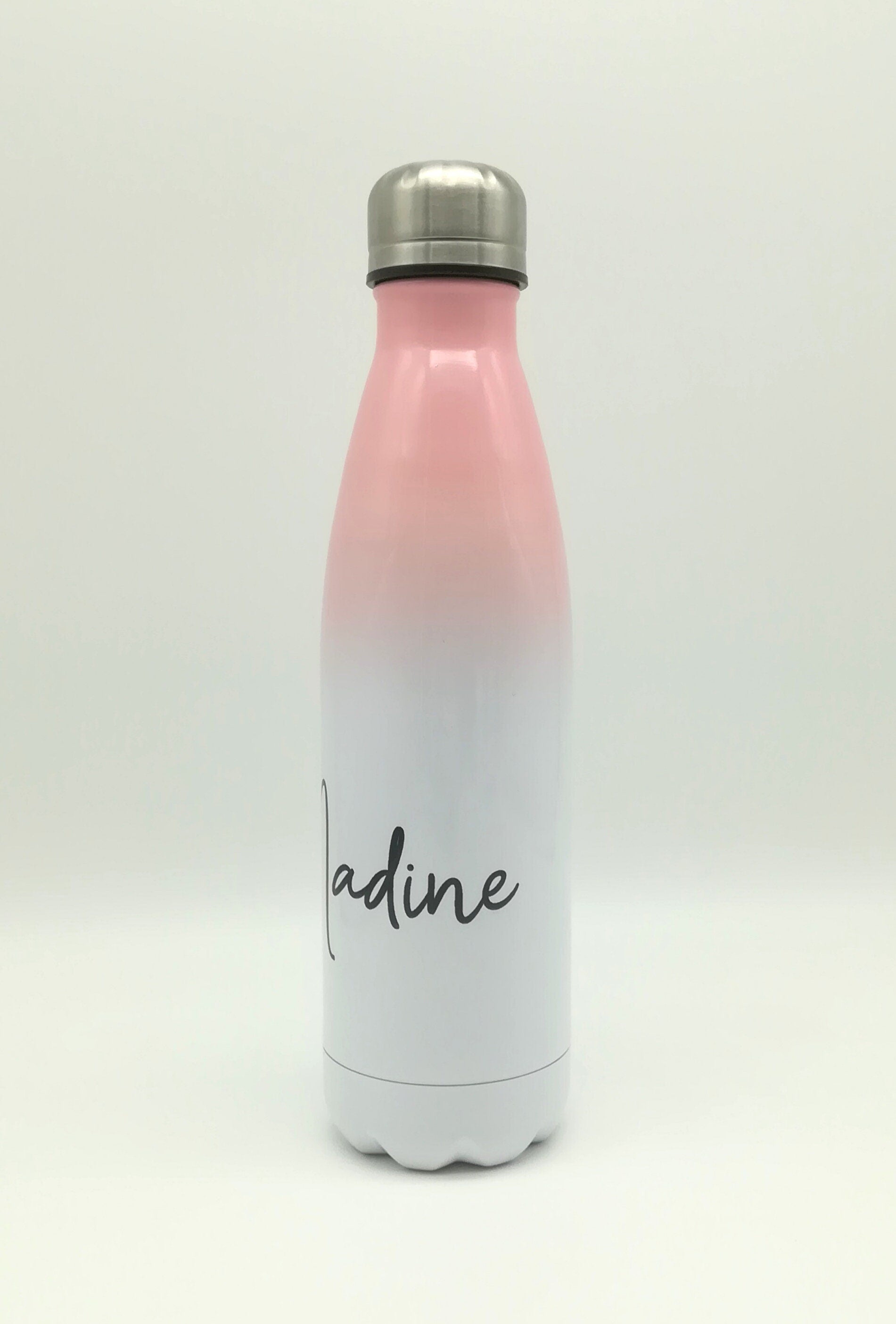 Thermosflasche mit Namen 500ml/ Edelstahl Trinkflasche für Kinder und Erwachsene/ Wasserflasche/