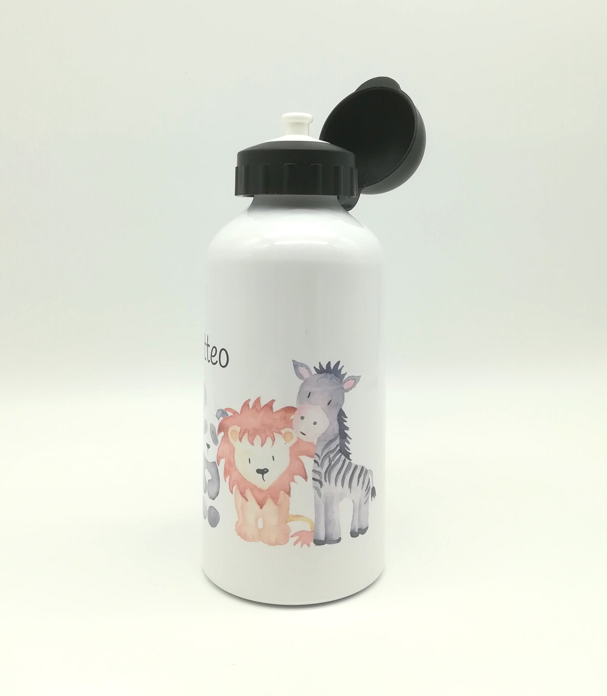 Trinkflasche mit Namen "Zootiere" / individuell/ Flasche/ Kinder trinkflasche 500ml/ Kindergarten / Schule