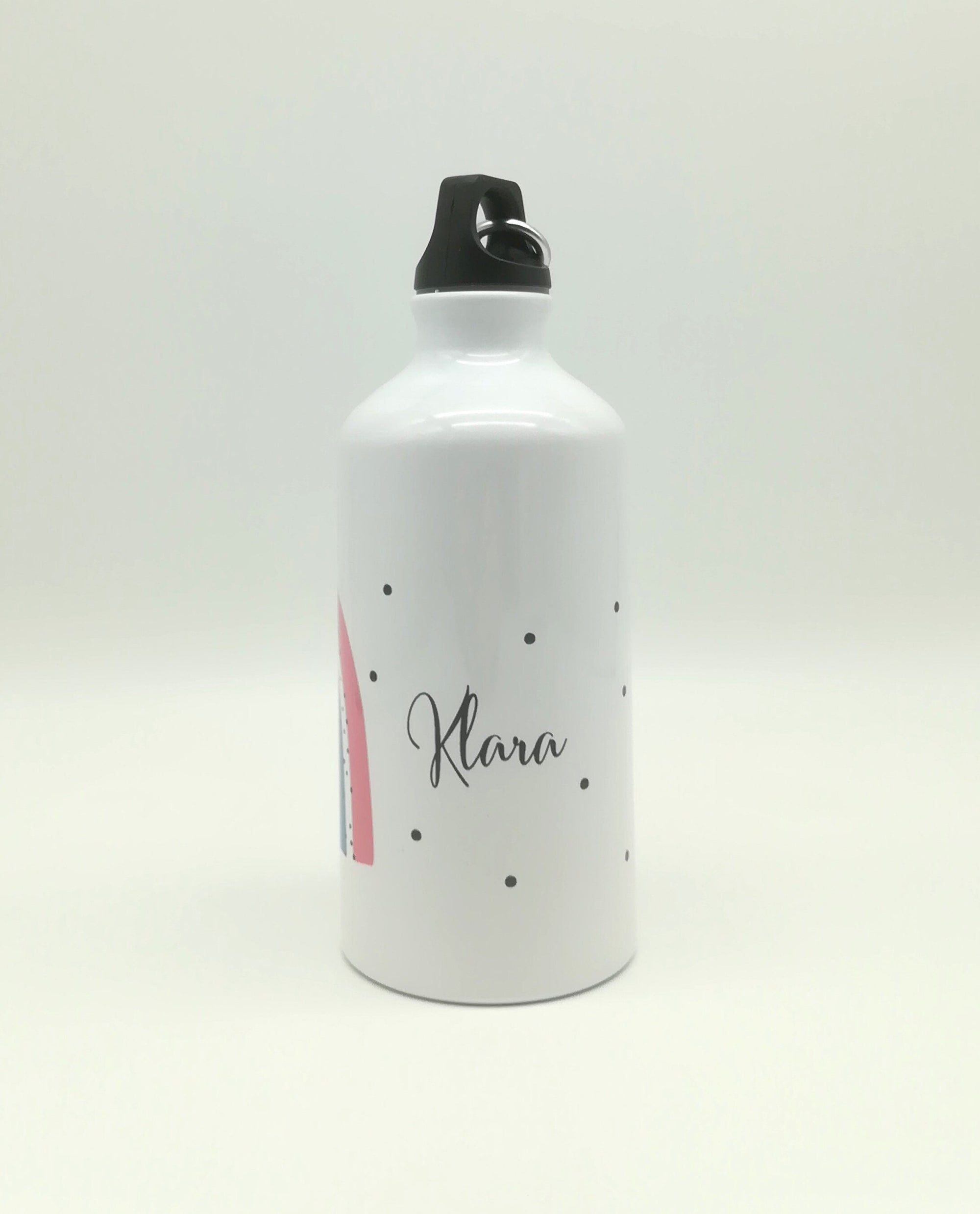 Trinkflasche mit Namen "Regenbogen rosa" / individuell/ Flasche/ Kinder trinkflasche 500ml/ Kindergarten / Schule