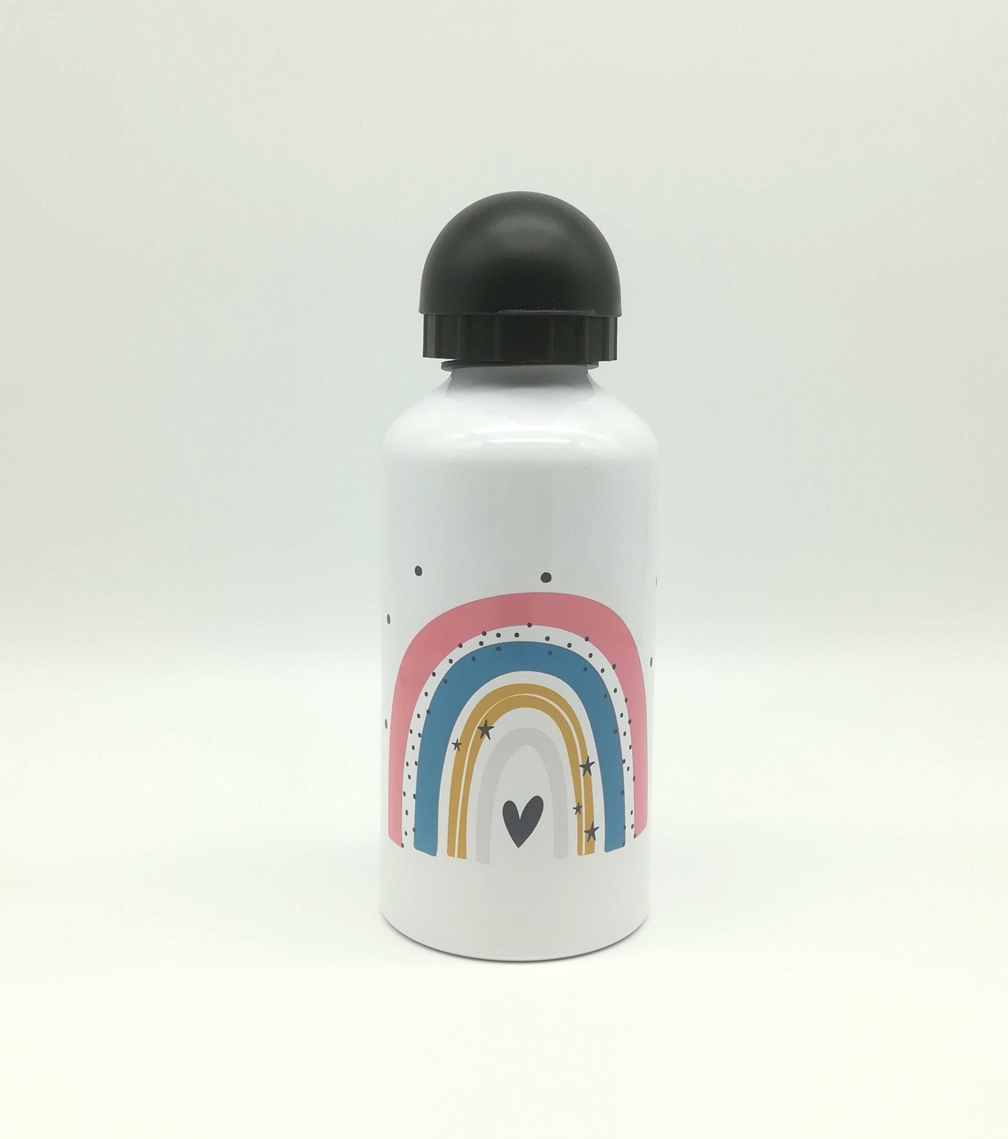 Trinkflasche mit Namen "Regenbogen rosa" / individuell/ Flasche/ Kinder trinkflasche 500ml/ Kindergarten / Schule
