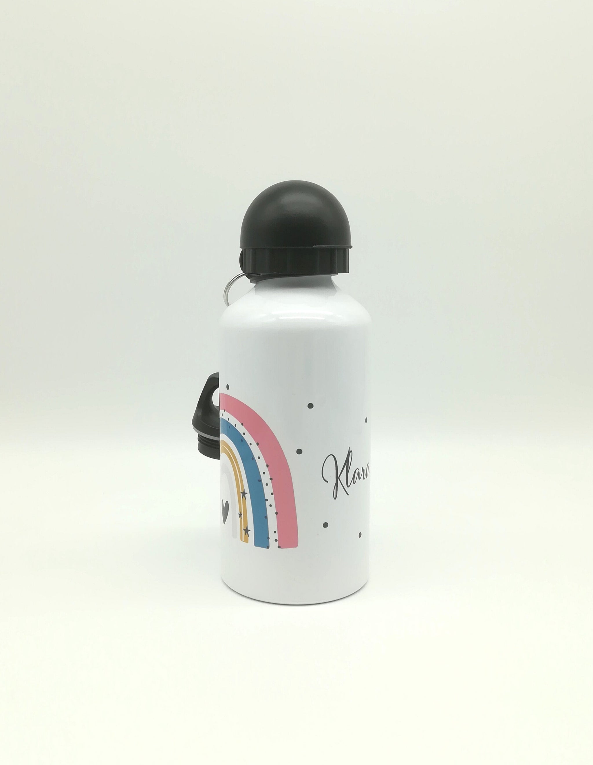 Trinkflasche mit Namen "Regenbogen rosa" / individuell/ Flasche/ Kinder trinkflasche 500ml/ Kindergarten / Schule