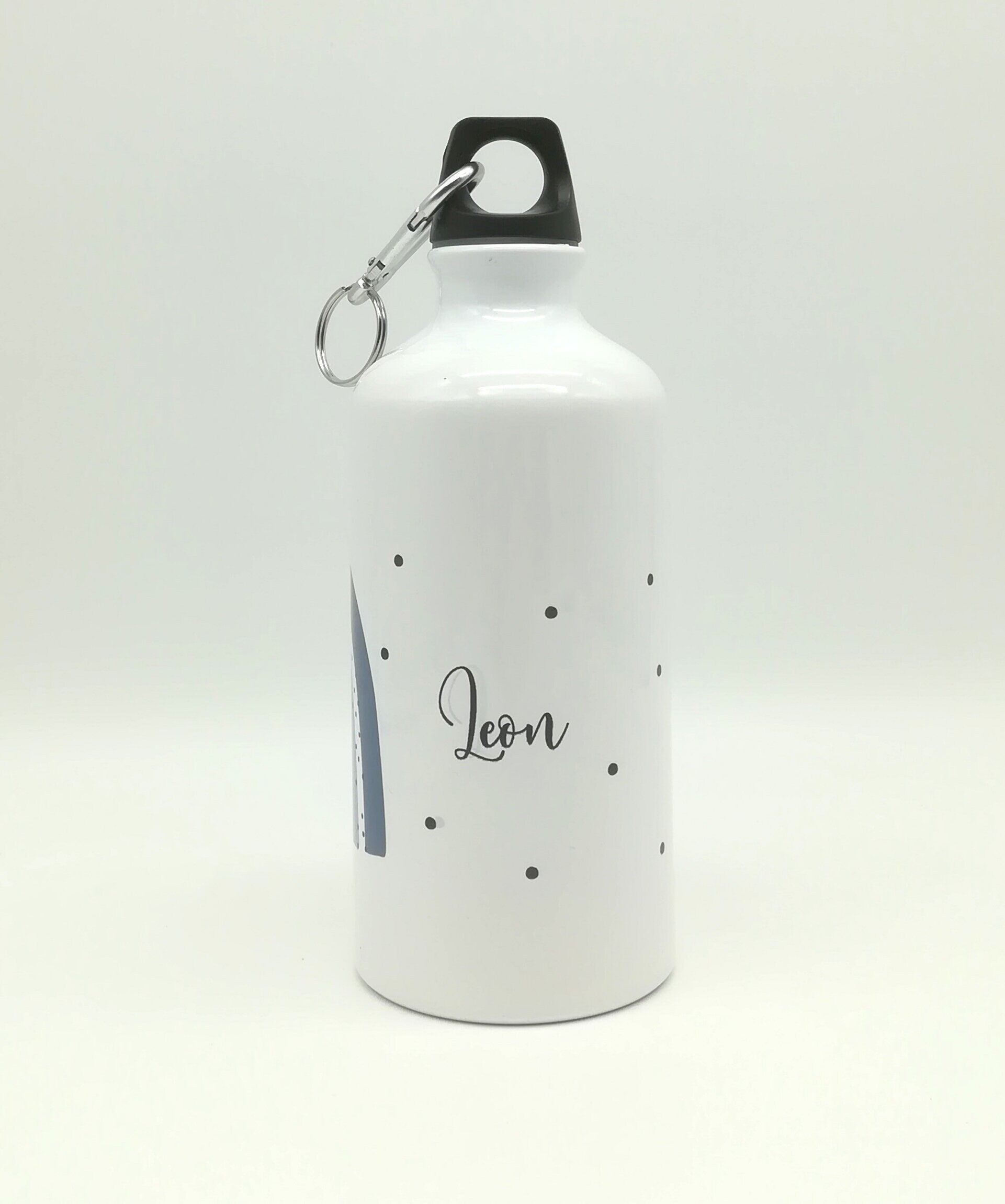 Trinkflasche mit Namen "Regenbogen blau" / individuell/ Flasche/ Kinder trinkflasche 500ml/ Kindergarten / Schule