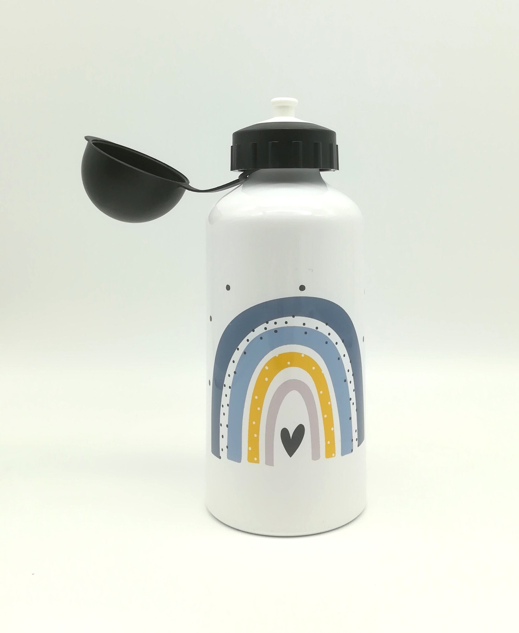Trinkflasche mit Namen "Regenbogen blau" / individuell/ Flasche/ Kinder trinkflasche 500ml/ Kindergarten / Schule