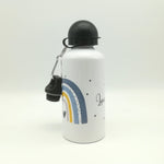 Trinkflasche mit Namen "Regenbogen blau" / individuell/ Flasche/ Kinder trinkflasche 500ml/ Kindergarten / Schule
