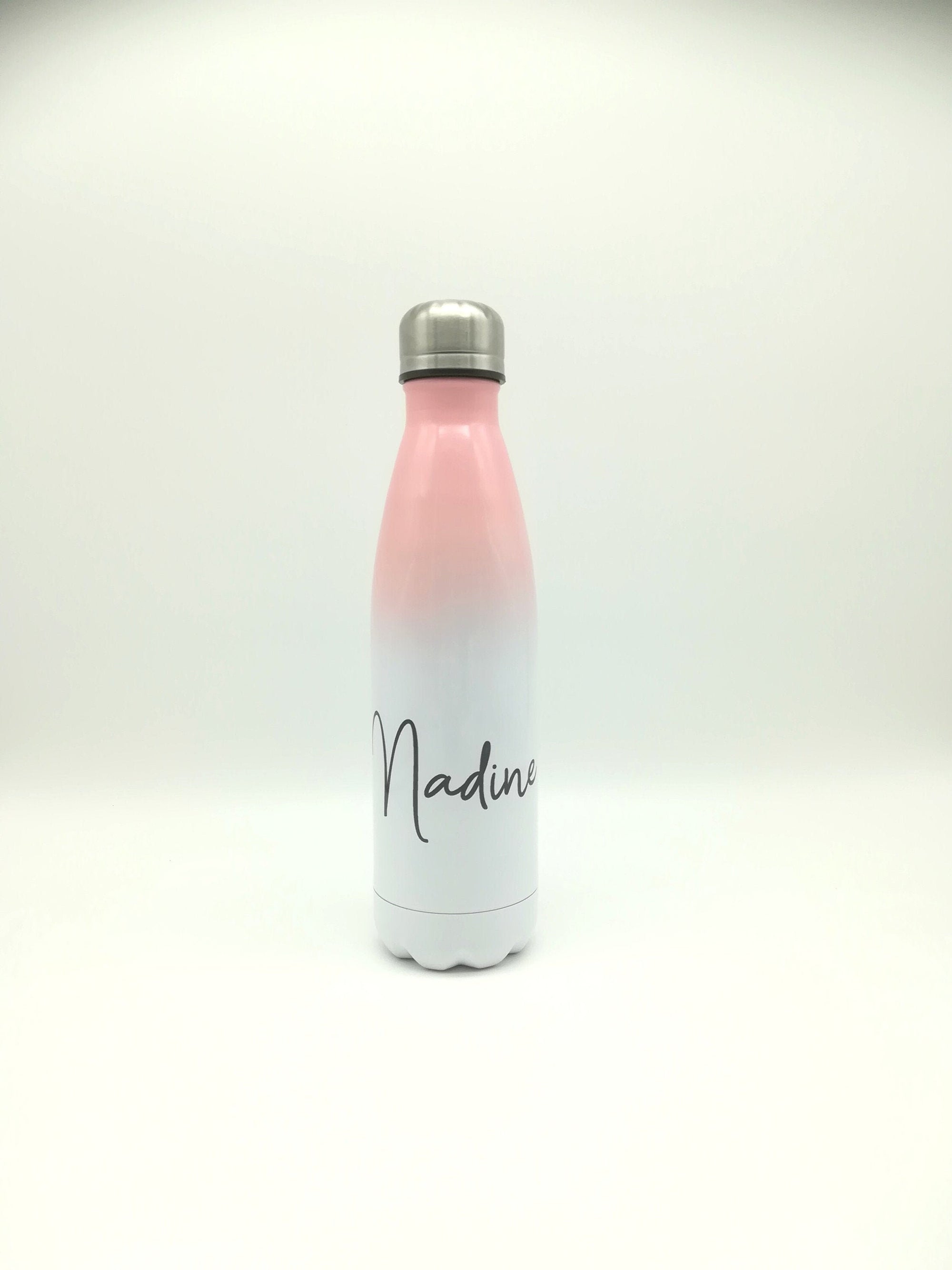 Thermosflasche mit Namen 500ml/ Edelstahl Trinkflasche für Kinder und Erwachsene/ Wasserflasche/