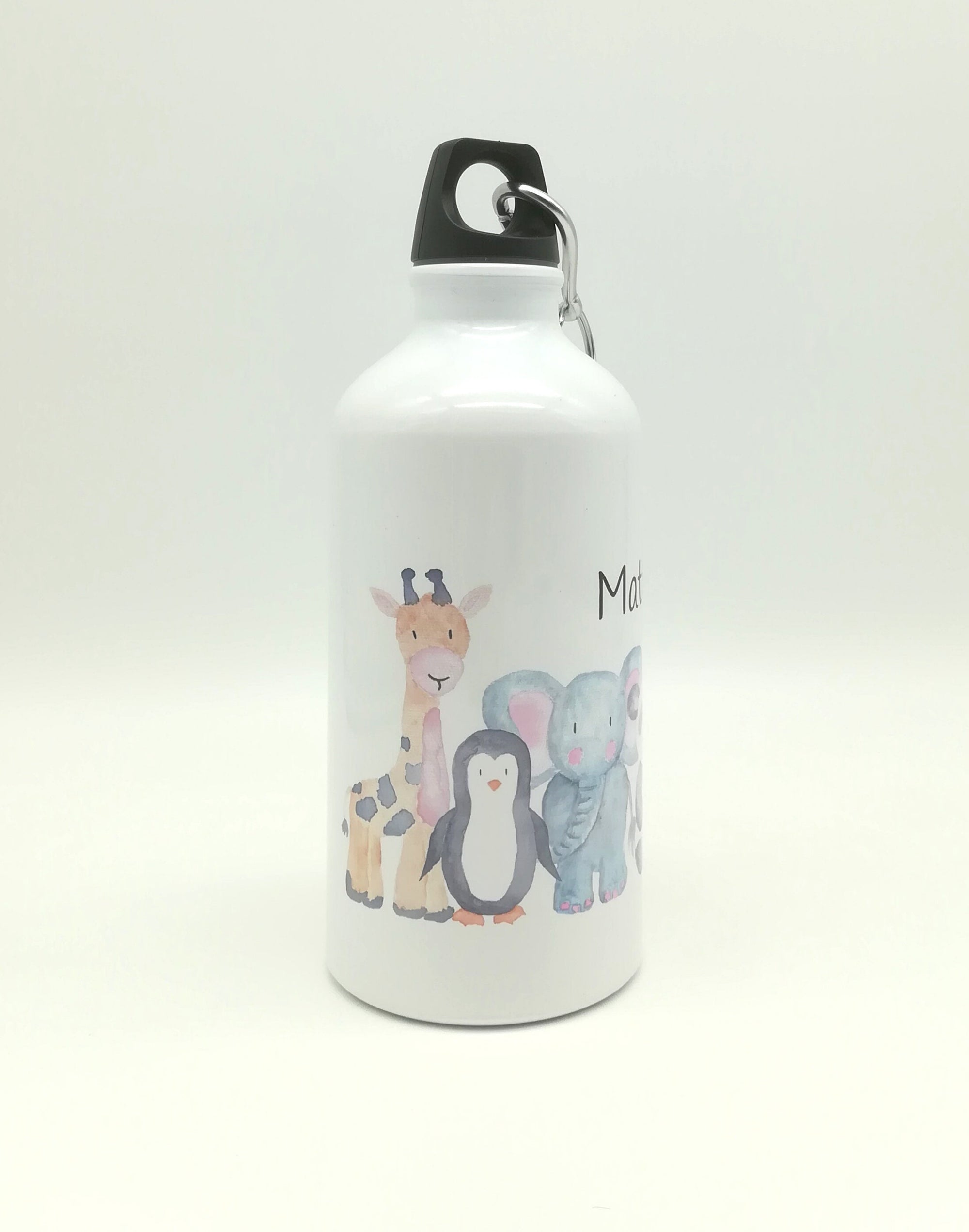 Trinkflasche mit Namen "Zootiere" / individuell/ Flasche/ Kinder trinkflasche 500ml/ Kindergarten / Schule