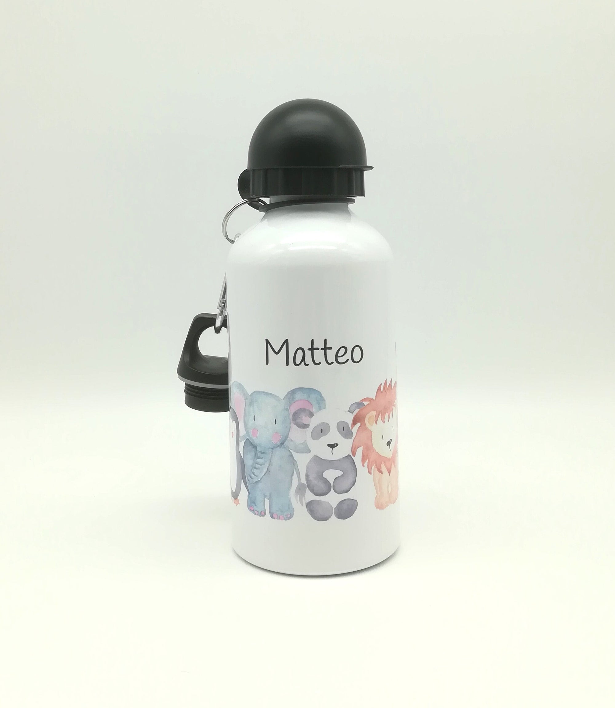 Trinkflasche mit Namen "Zootiere" / individuell/ Flasche/ Kinder trinkflasche 500ml/ Kindergarten / Schule