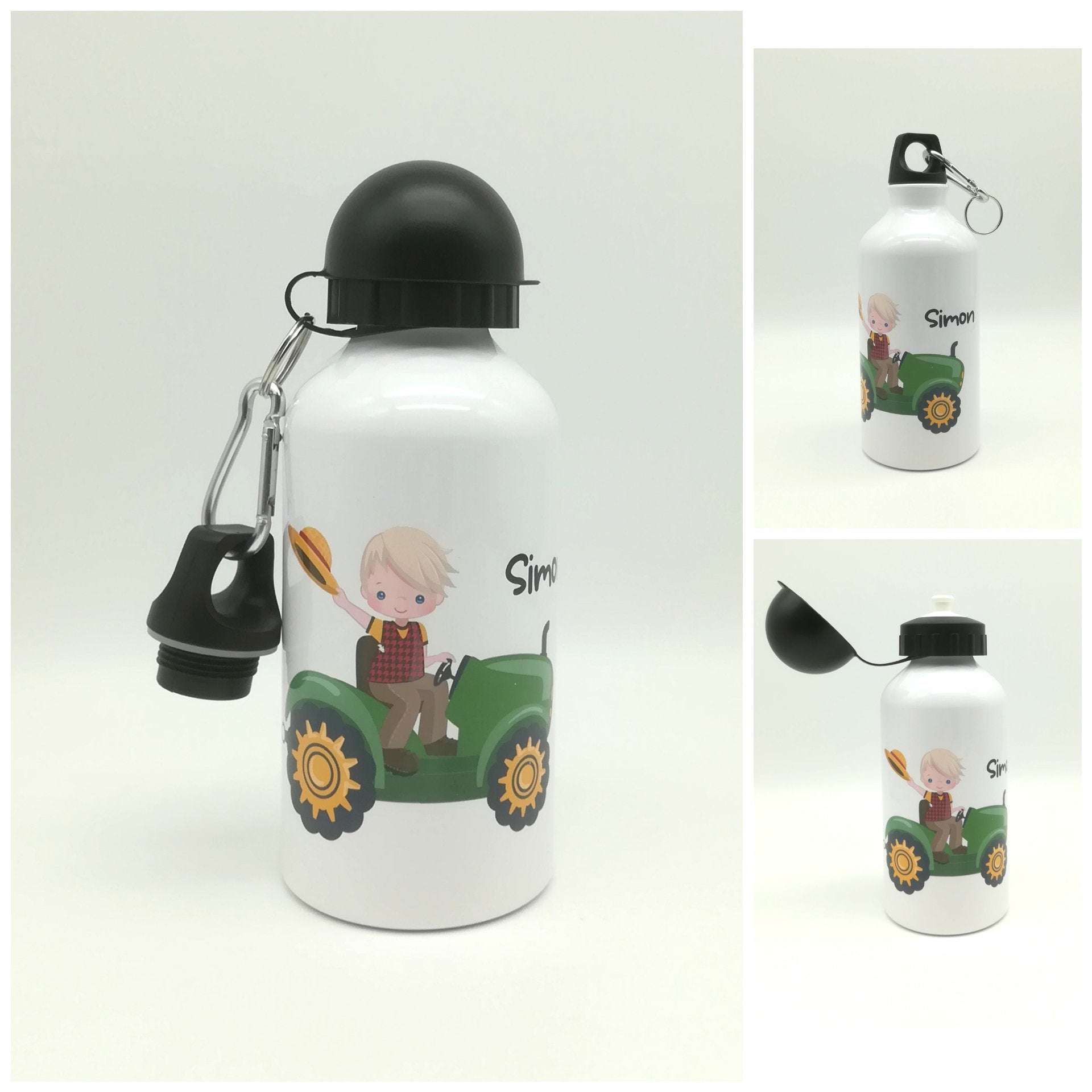 Trinkflasche mit Namen "Traktor Junge" / individuell/ Flasche/ Kinder trinkflasche 500ml/ Kindergarten / Schule