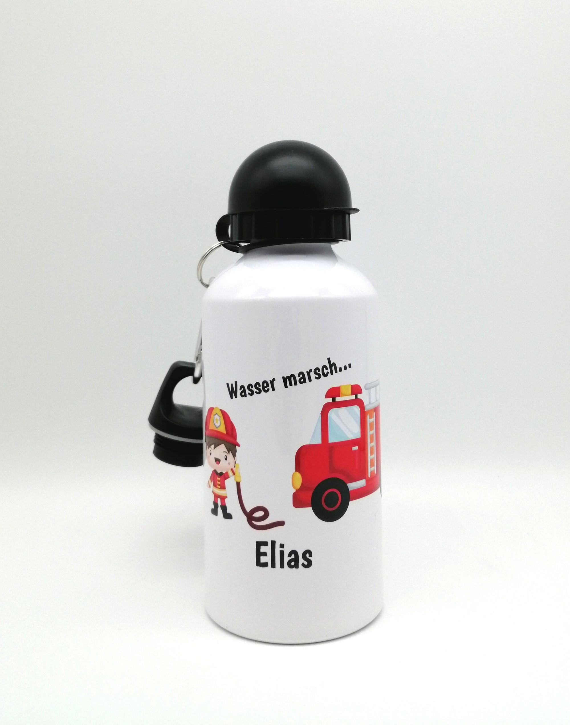 Trinkflasche mit Namen "Feuerwehr"/ individuell/ Flasche/ Kindertrinkflasche