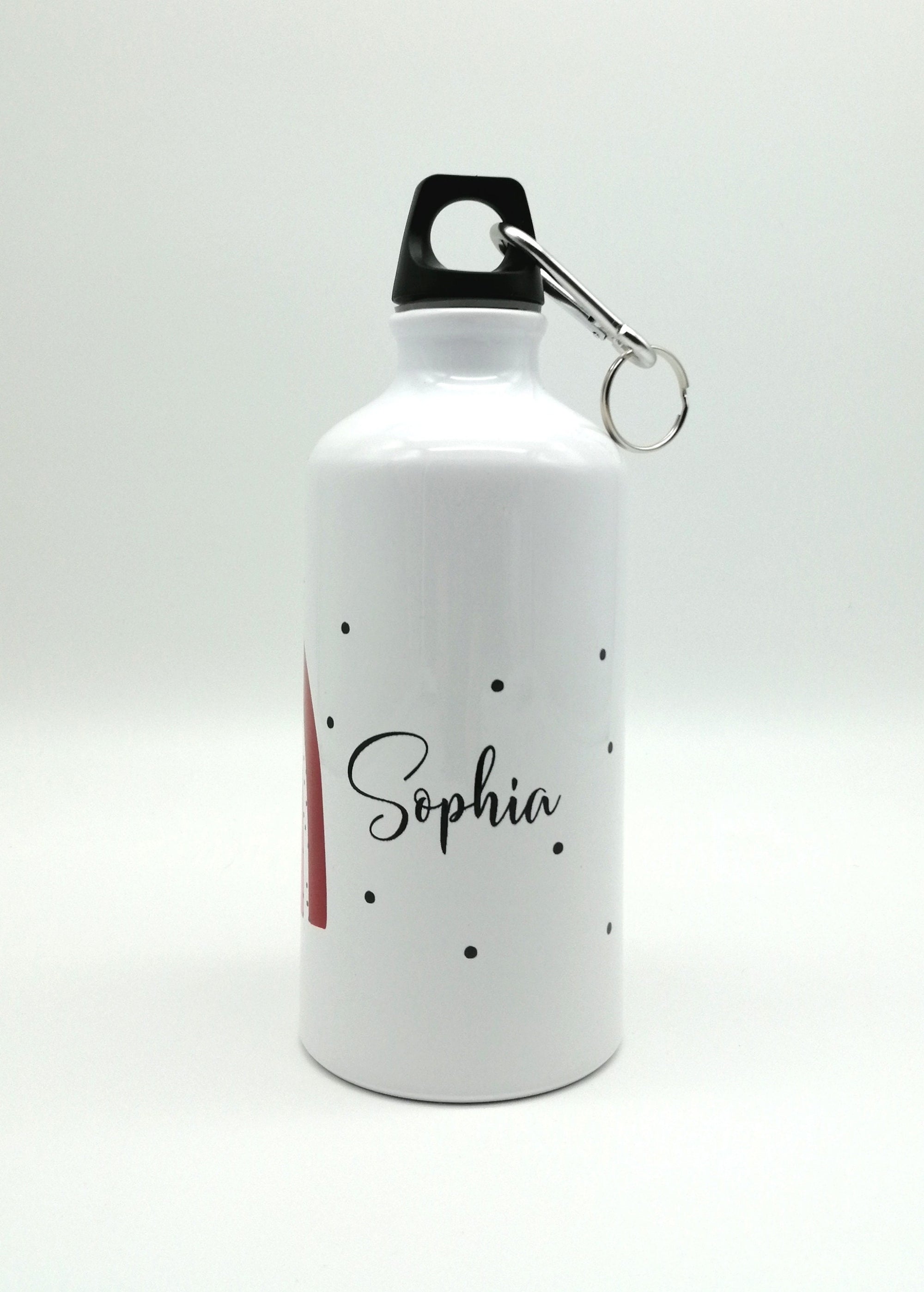 Trinkflasche mit Namen "Regenbogen rot/rosa" / individuell/ Flasche/ Kinder trinkflasche 500ml/ Kindergarten / Schule