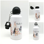 Trinkflasche mit Namen "Boho Waldtiere"/ individuell/ Flasche/ Kinder trinkflasche 500ml/ Kindergarten / Schule