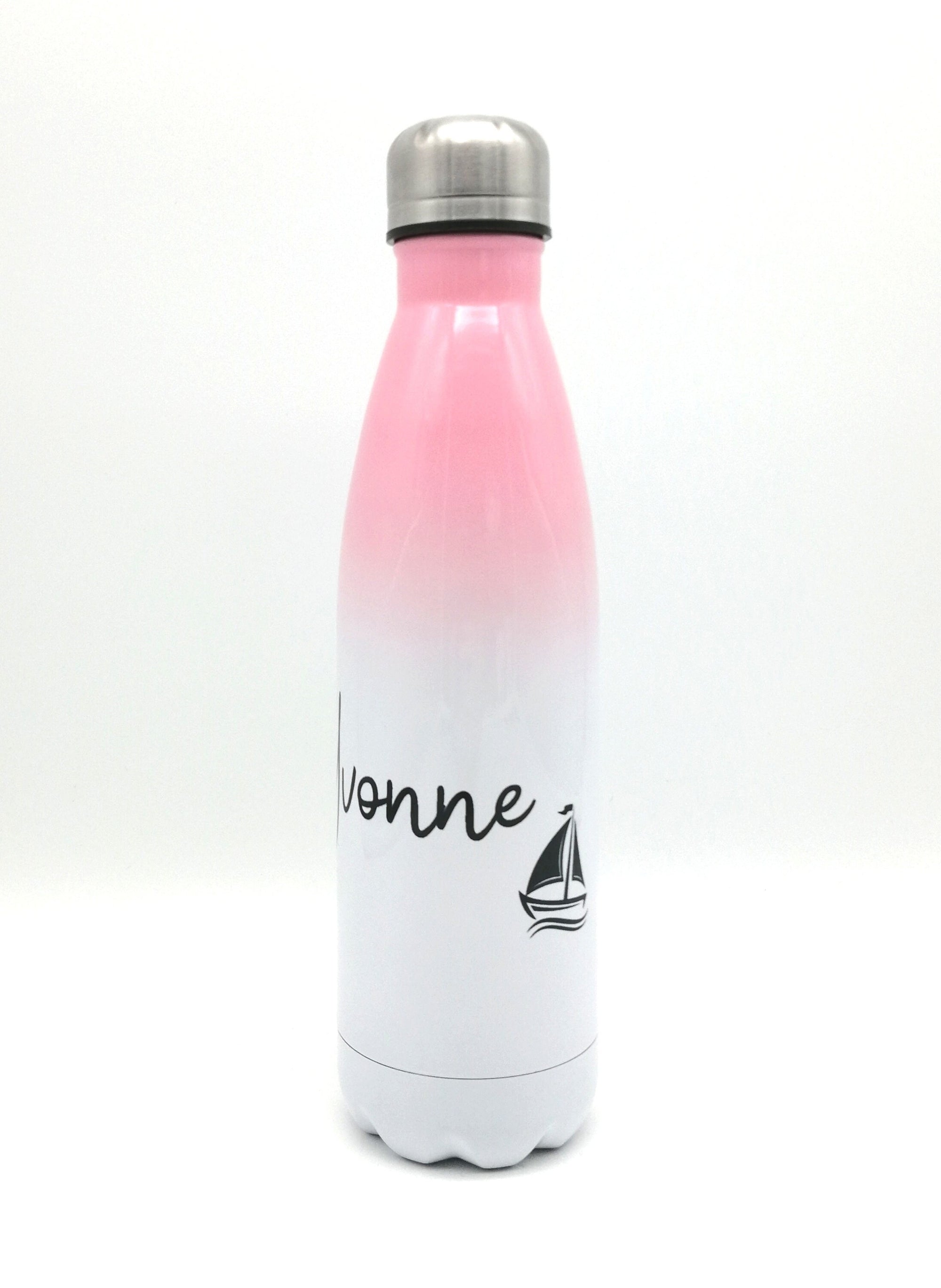 Thermosflasche mit Namen "Segelboot" 500ml/ Edelstahl Trinkflasche für Kinder und Erwachsene/ Wasserflasche/
