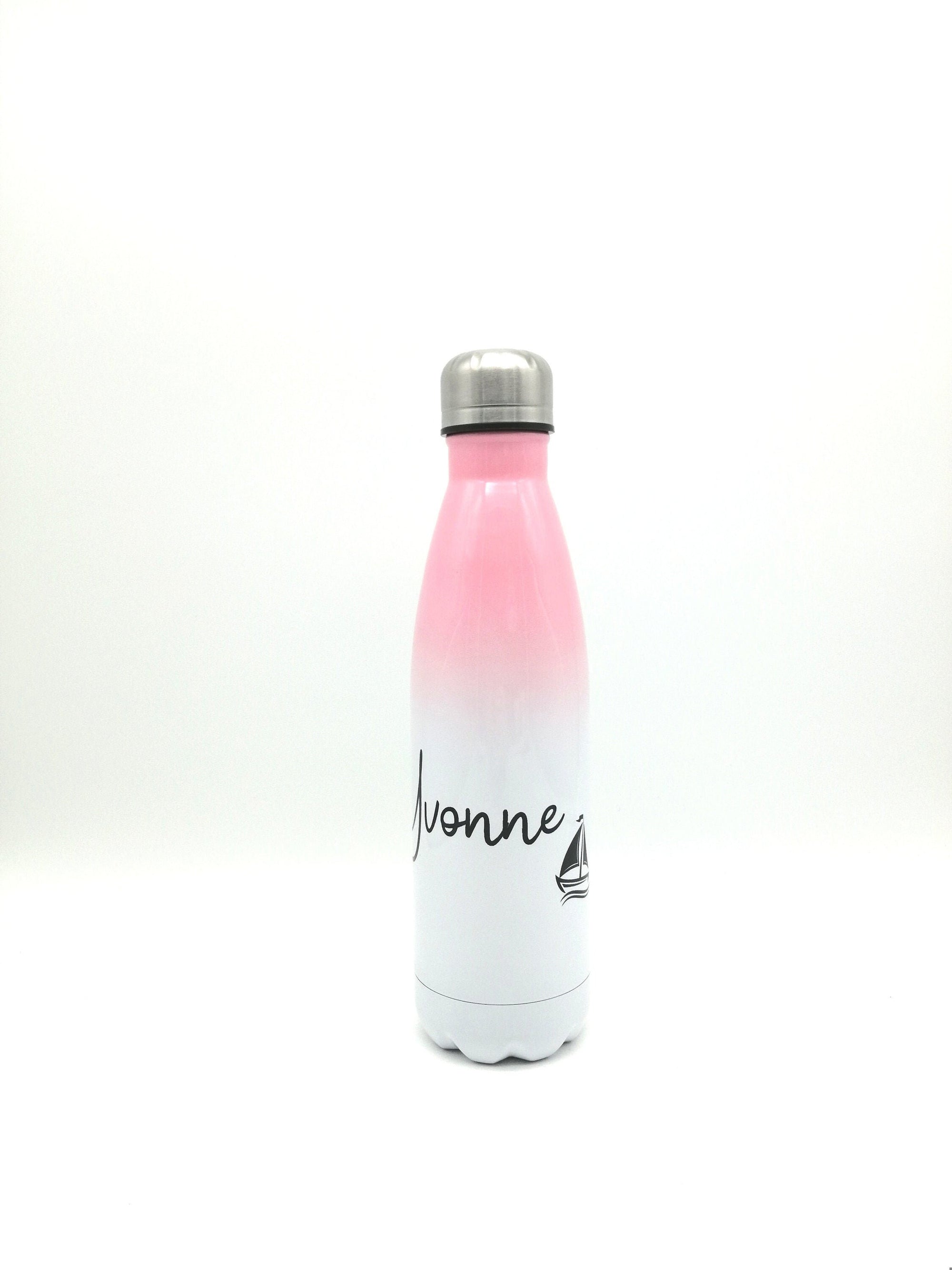 Thermosflasche mit Namen "Segelboot" 500ml/ Edelstahl Trinkflasche für Kinder und Erwachsene/ Wasserflasche/