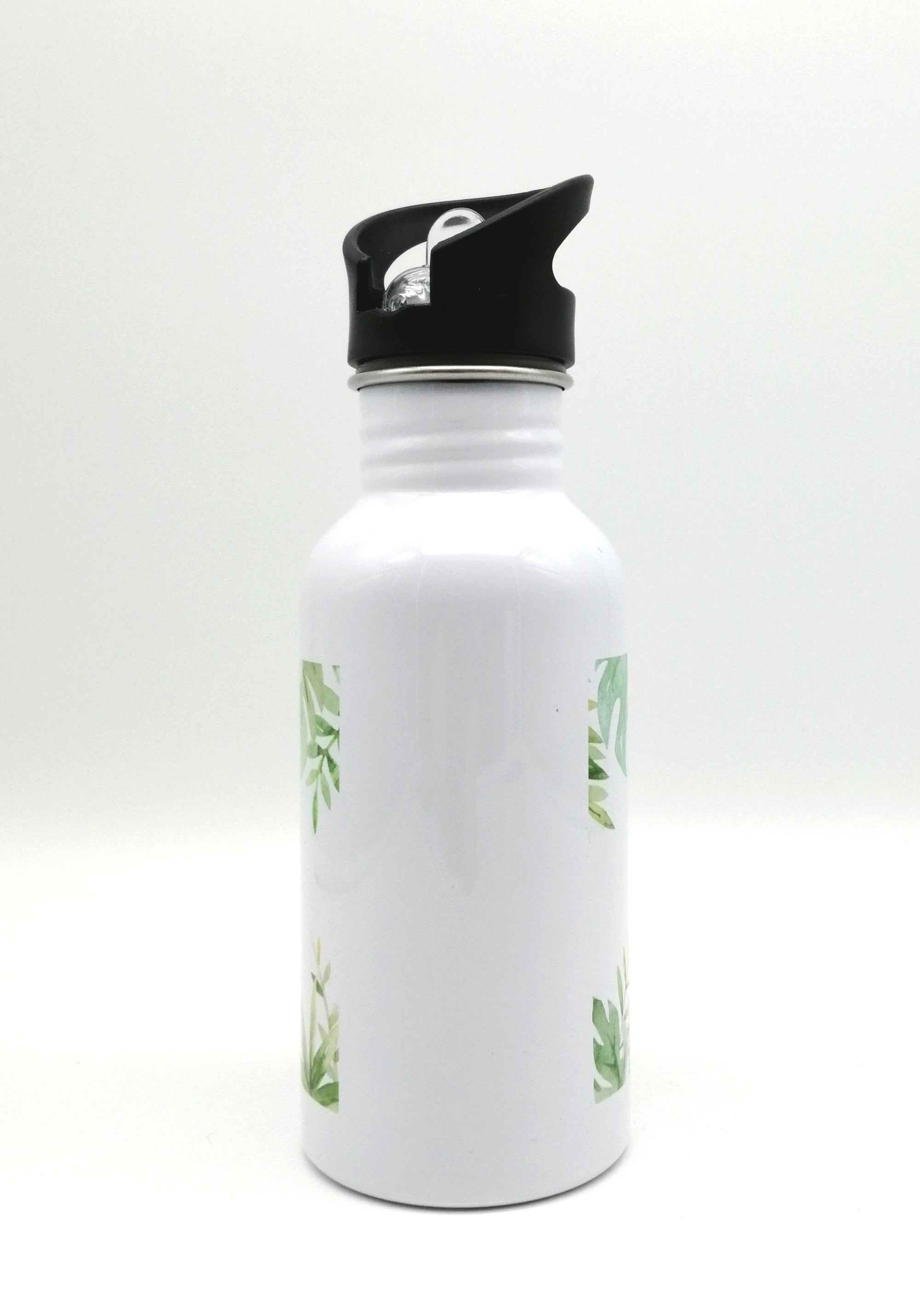 Trinkflasche mit Namen "Dschungeltiere"/ Kindergarten/ Schule/ Sport/ 500ml mit Strohhalm
