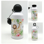 Trinkflasche mit Namen "Dschungeltiere"/ individuell/ Flasche/ Kinder trinkflasche 500ml/ Kindergarten / Schule