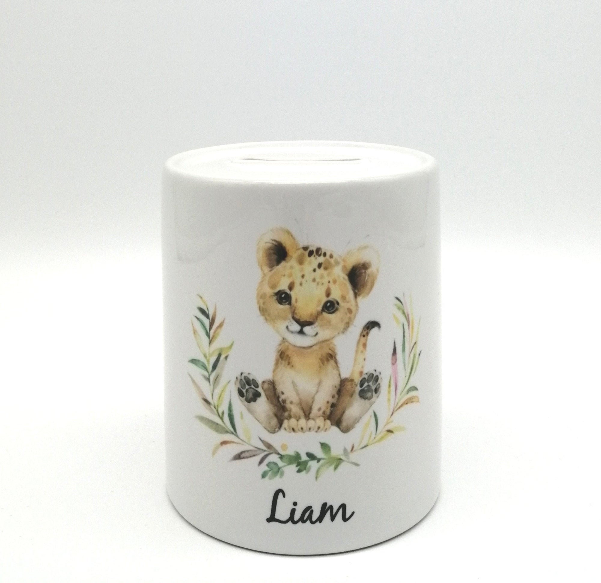 Spardose "Löwe" personalisiert mit Namen