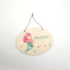 Türschild Kinderzimmer "Meerjungfrau" personalisiert mit Namen aus Holz/ Kinderzimmer/ Spielzimmer/