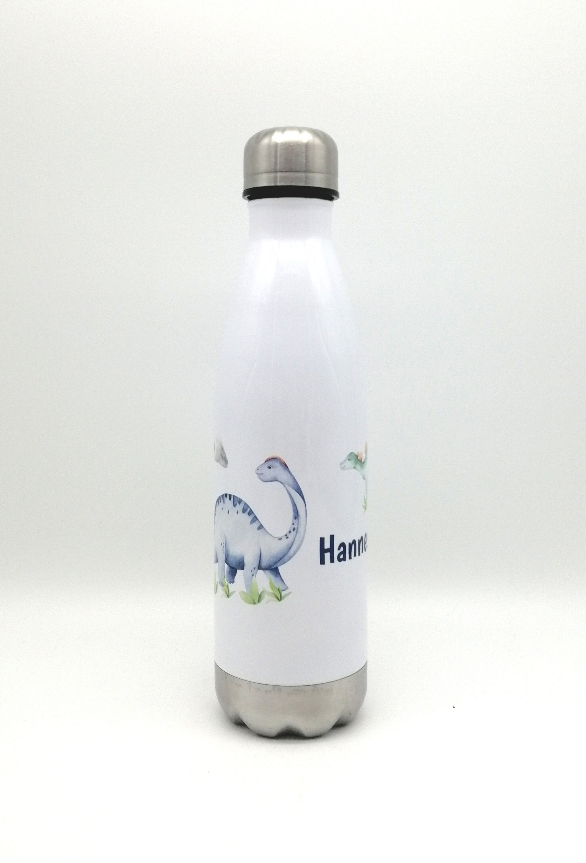 Thermosflasche mit Namen "Dino" / Edelstahl Trinkflasche für Kinder und Erwachsene/ Wasserflasche/ 500ml/350ml