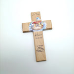 Taufkreuz / Kinderkreuz personalisiert "Arche Kreuz" Wandkreuz aus Holz