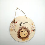 Türschild Kinderzimmer "Boho Löwe" personalisiert mit Namen aus Holz/ Kinderzimmer/ Spielzimmer/