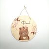 Türschild Kinderzimmer "Boho Bär" personalisiert mit Namen aus Holz/ Kinderzimmer/ Spielzimmer/