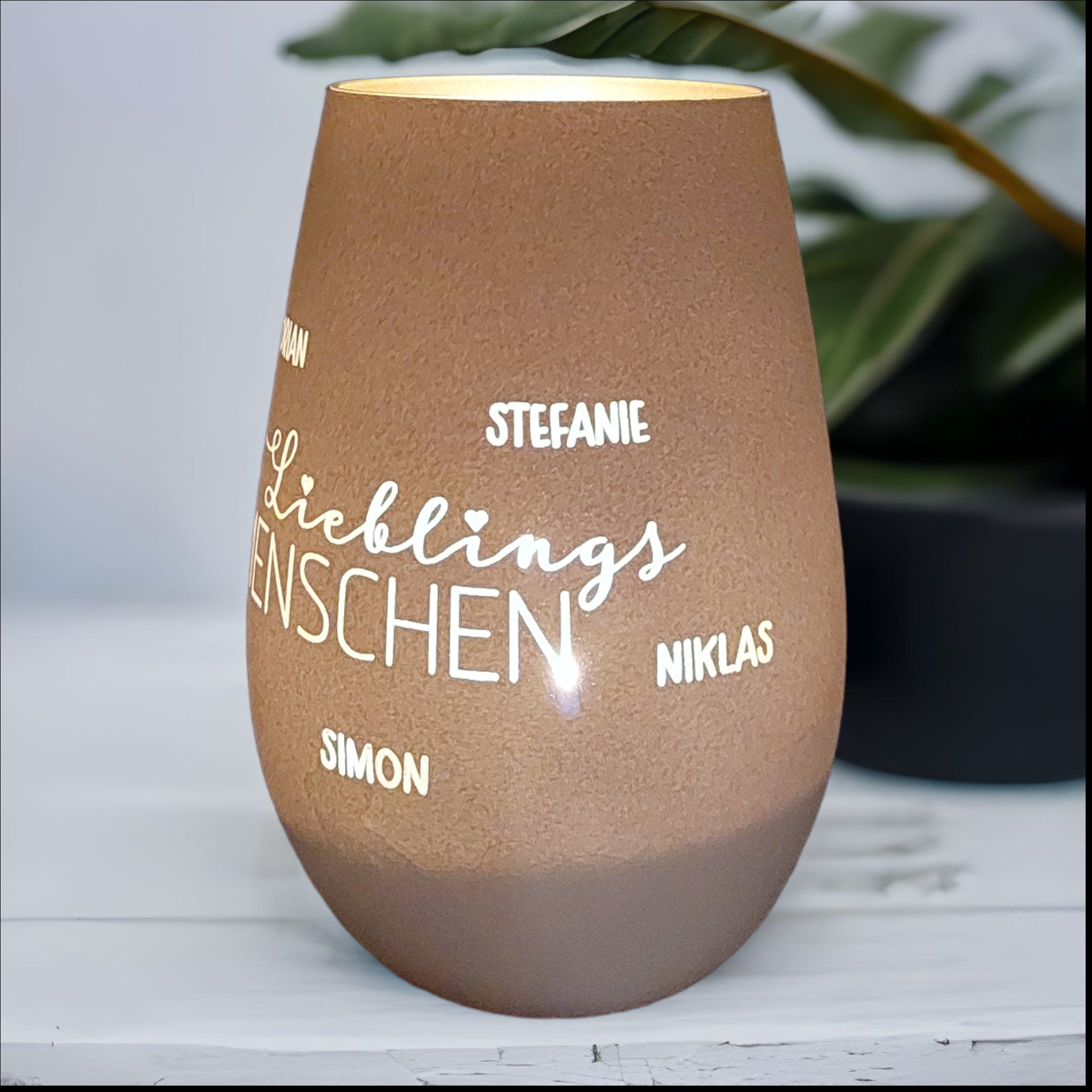 Windlicht personalisiert "Lieblingsmenschen"