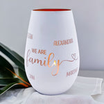 Windlicht personalisiert "We are family"