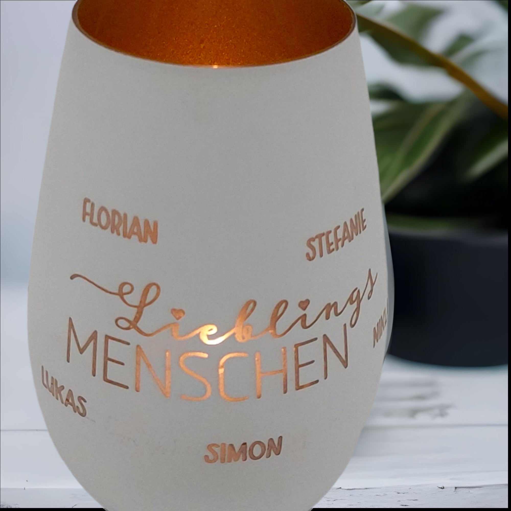 Windlicht personalisiert "Lieblingsmenschen"