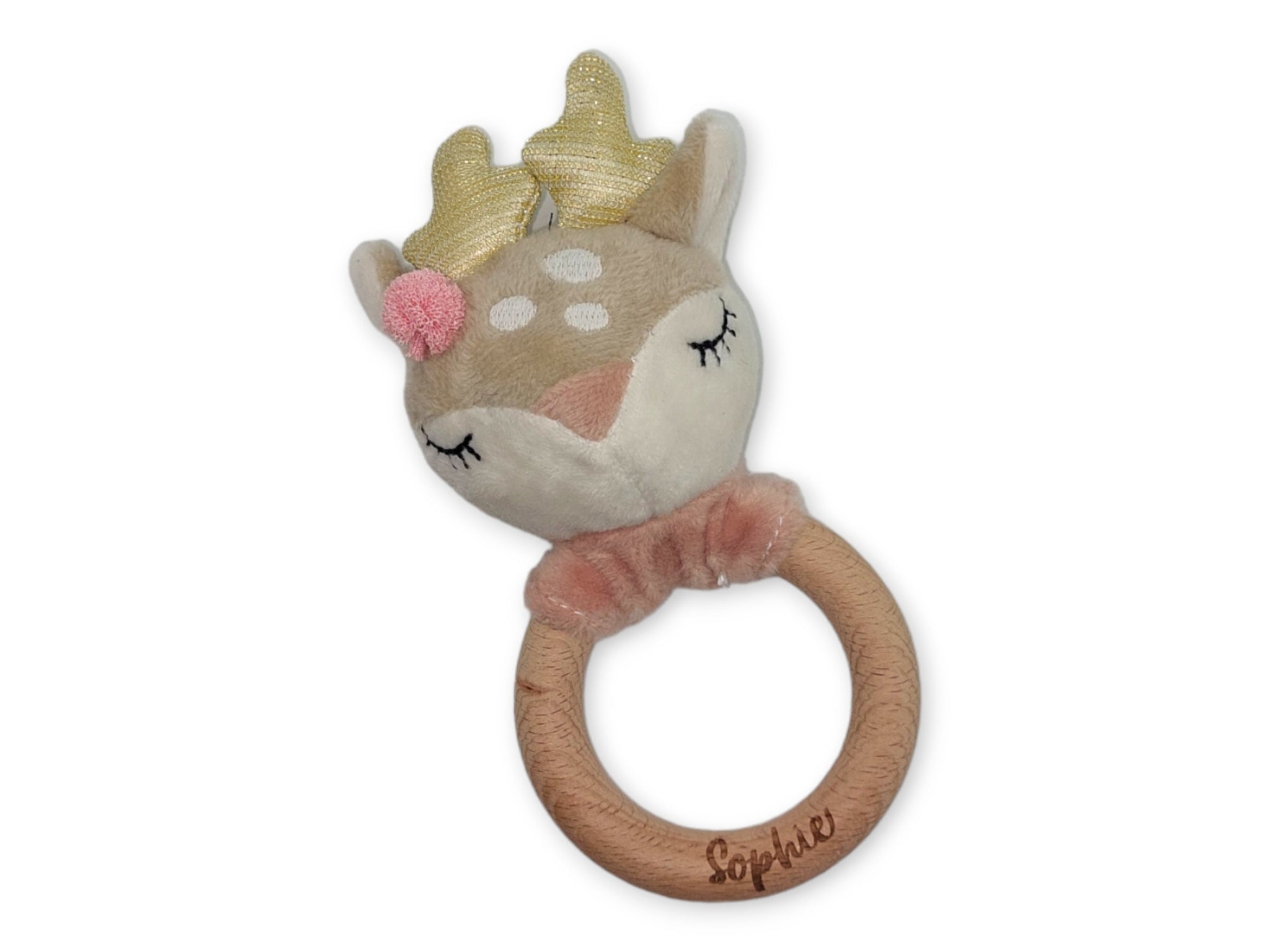 Baby Rassel, Greifling personalisiert mit Name, Greifring, Greifling Baby