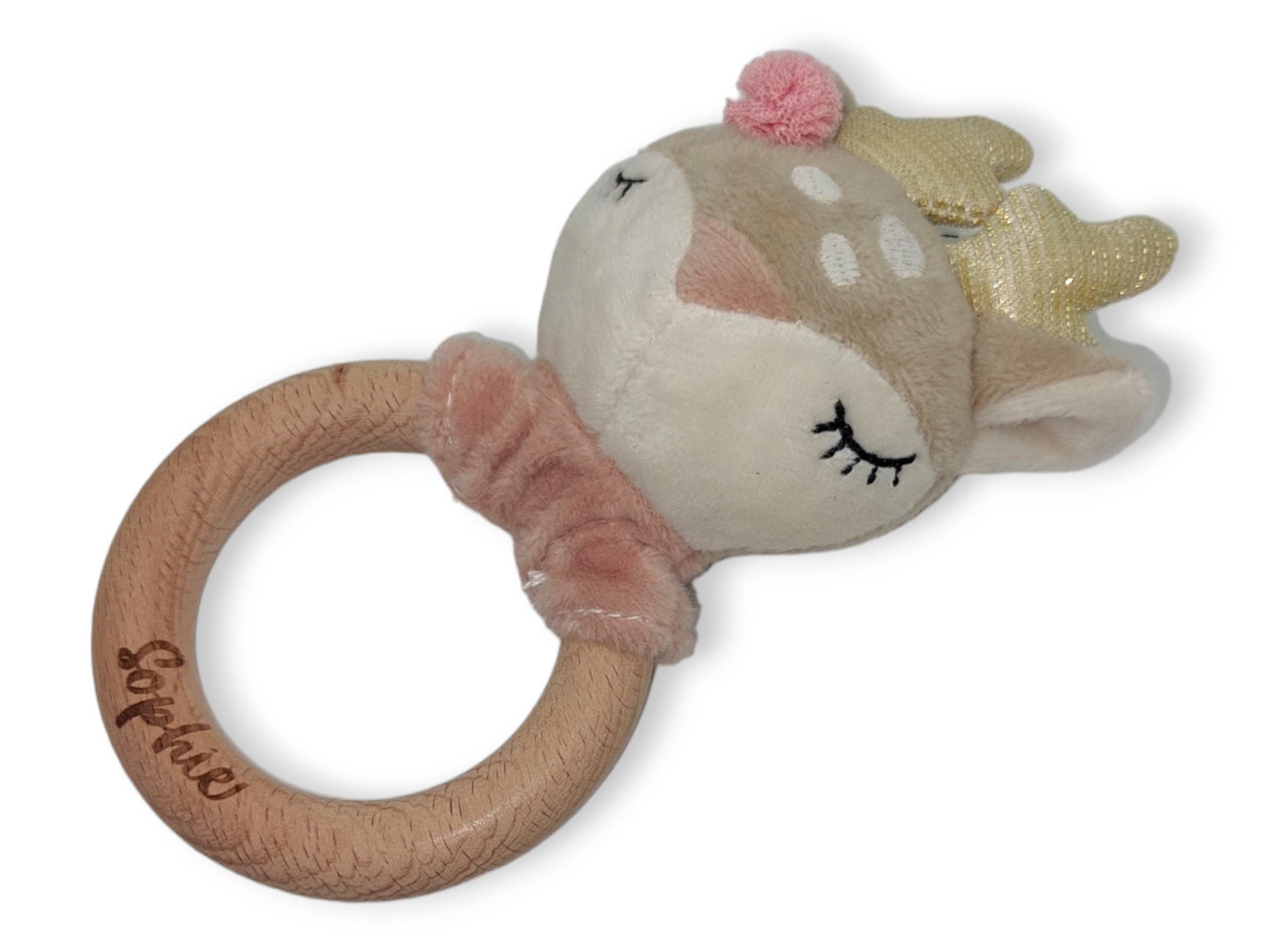 Baby Rassel, Greifling personalisiert mit Name, Greifring, Greifling Baby