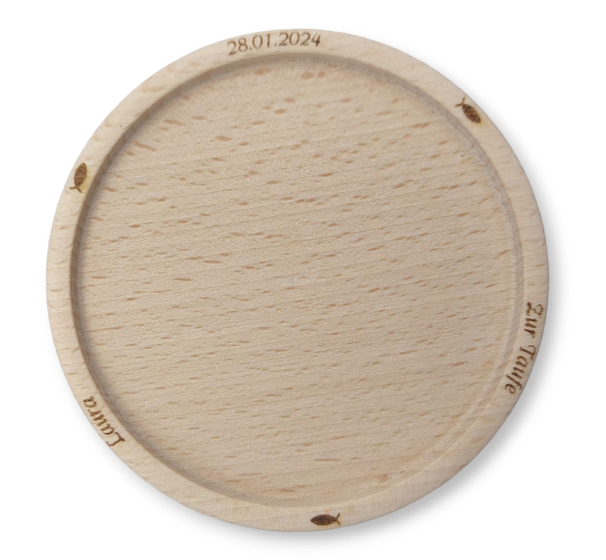 Kerzenhalter/ Kerzenteller aus Holz personalisiert, Kerzenteller aus Buchenholz, Holz Kerzenteller personalisiert, Kerzenhalter graviert