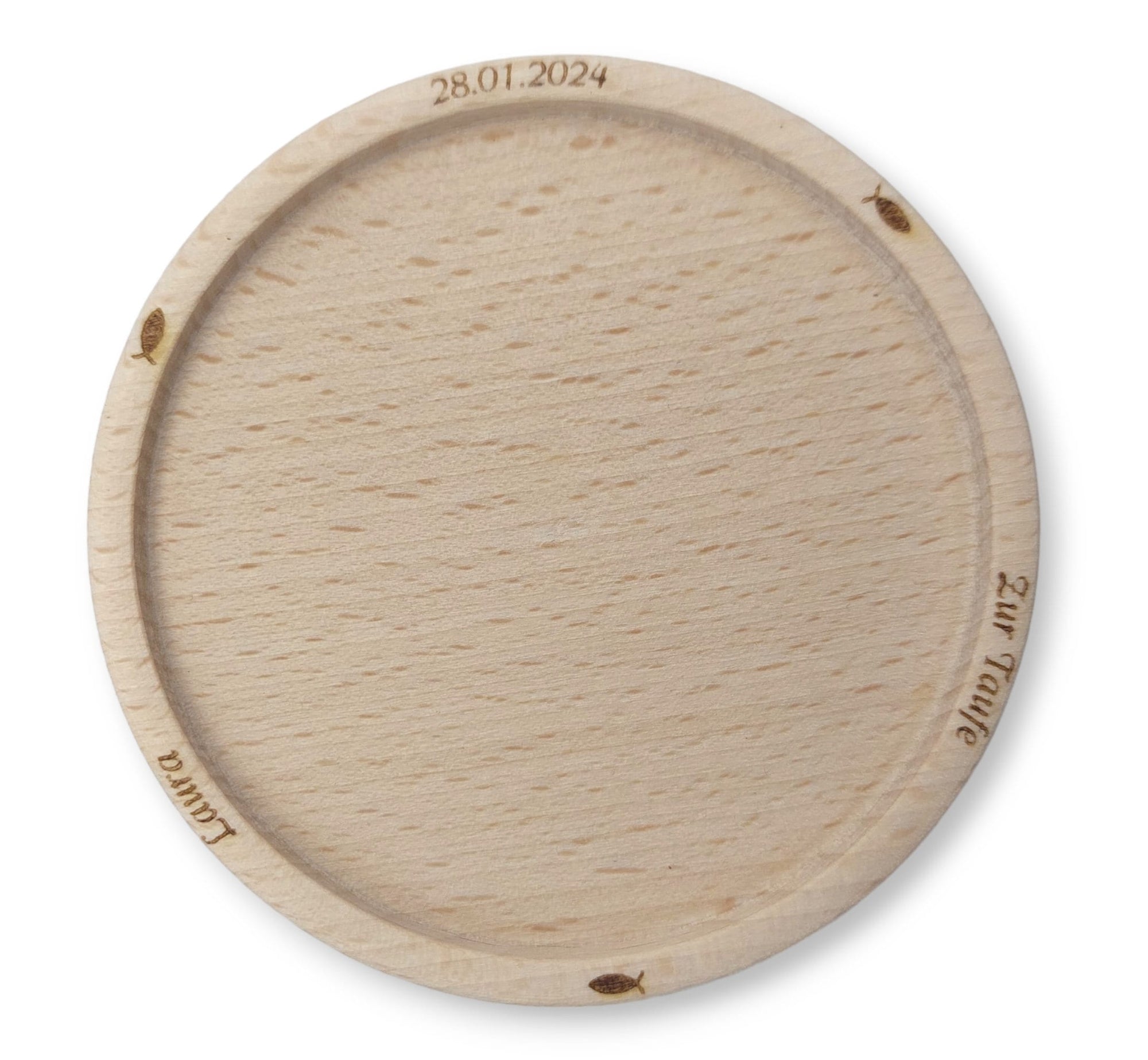 Kerzenhalter/ Kerzenteller aus Holz personalisiert, Kerzenteller aus Buchenholz, Holz Kerzenteller personalisiert, Kerzenteller mit Gravur
