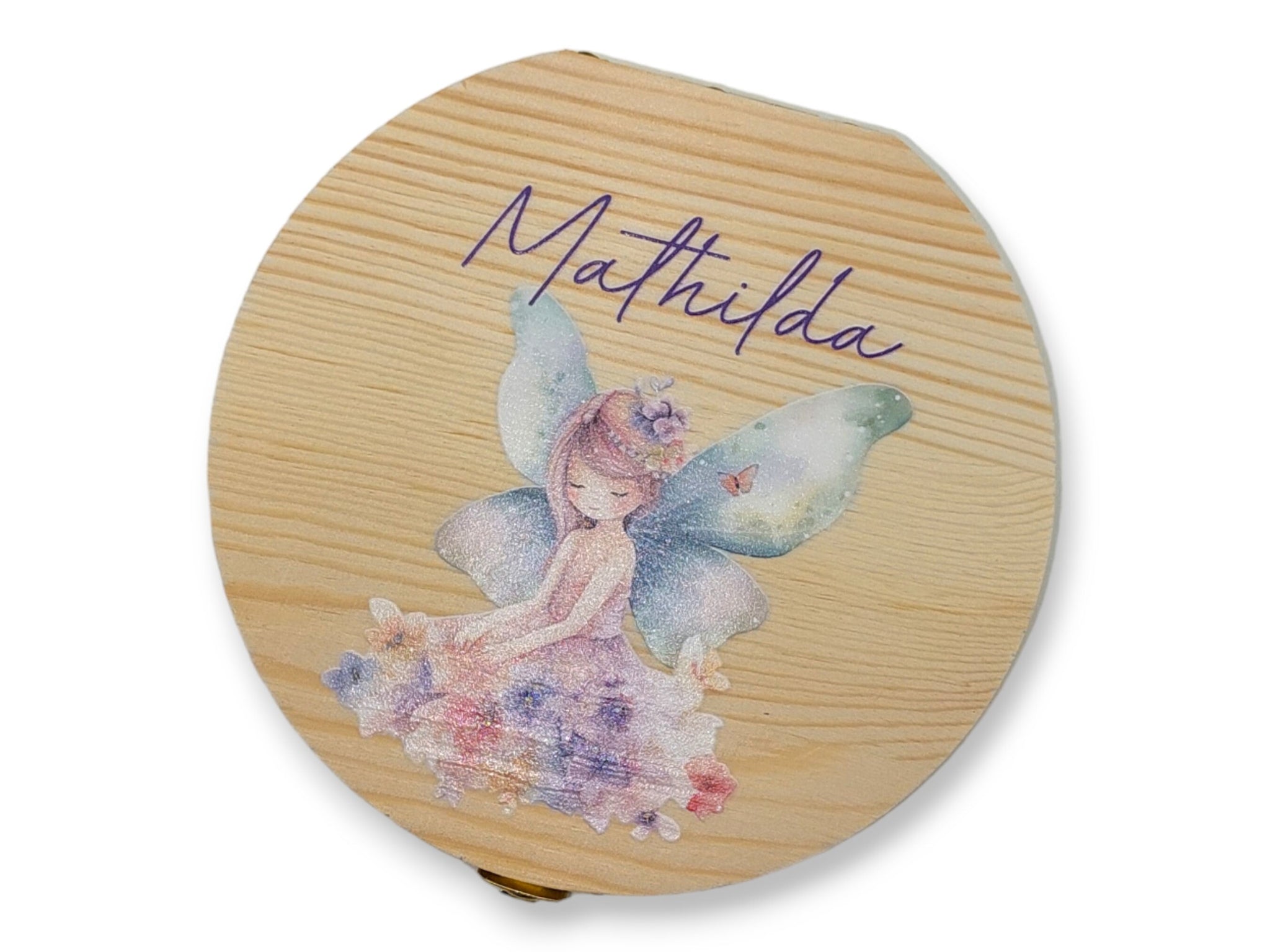 Milchzahndose personalisiert "Fee" / Milchzahnbox aus Holz