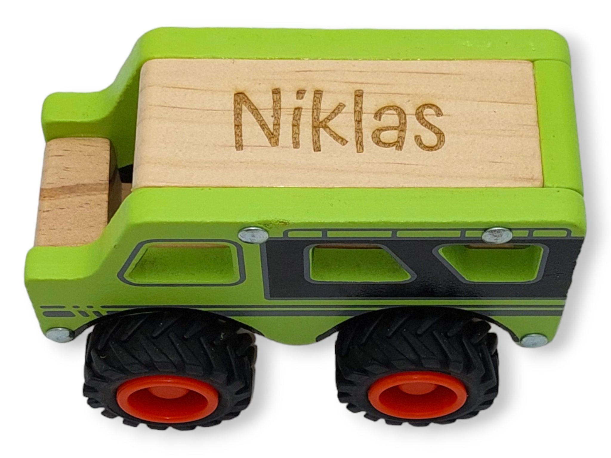 Schiebeauto "Geländewagen" personalisiert mit Name, Schiebtier, Holztier