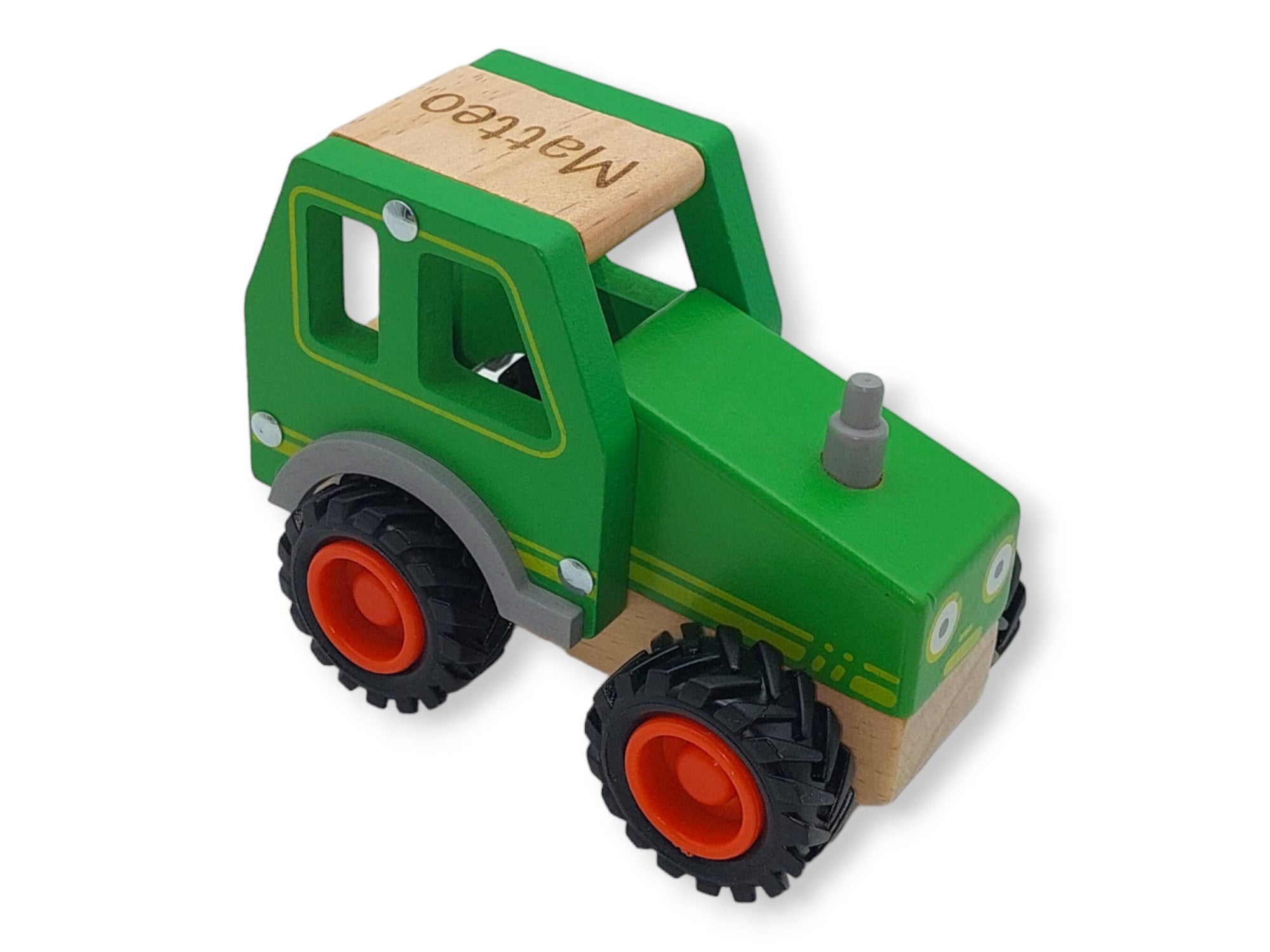 Schiebeauto "Traktor" personalisiert mit Name, Schiebtier, Holztier